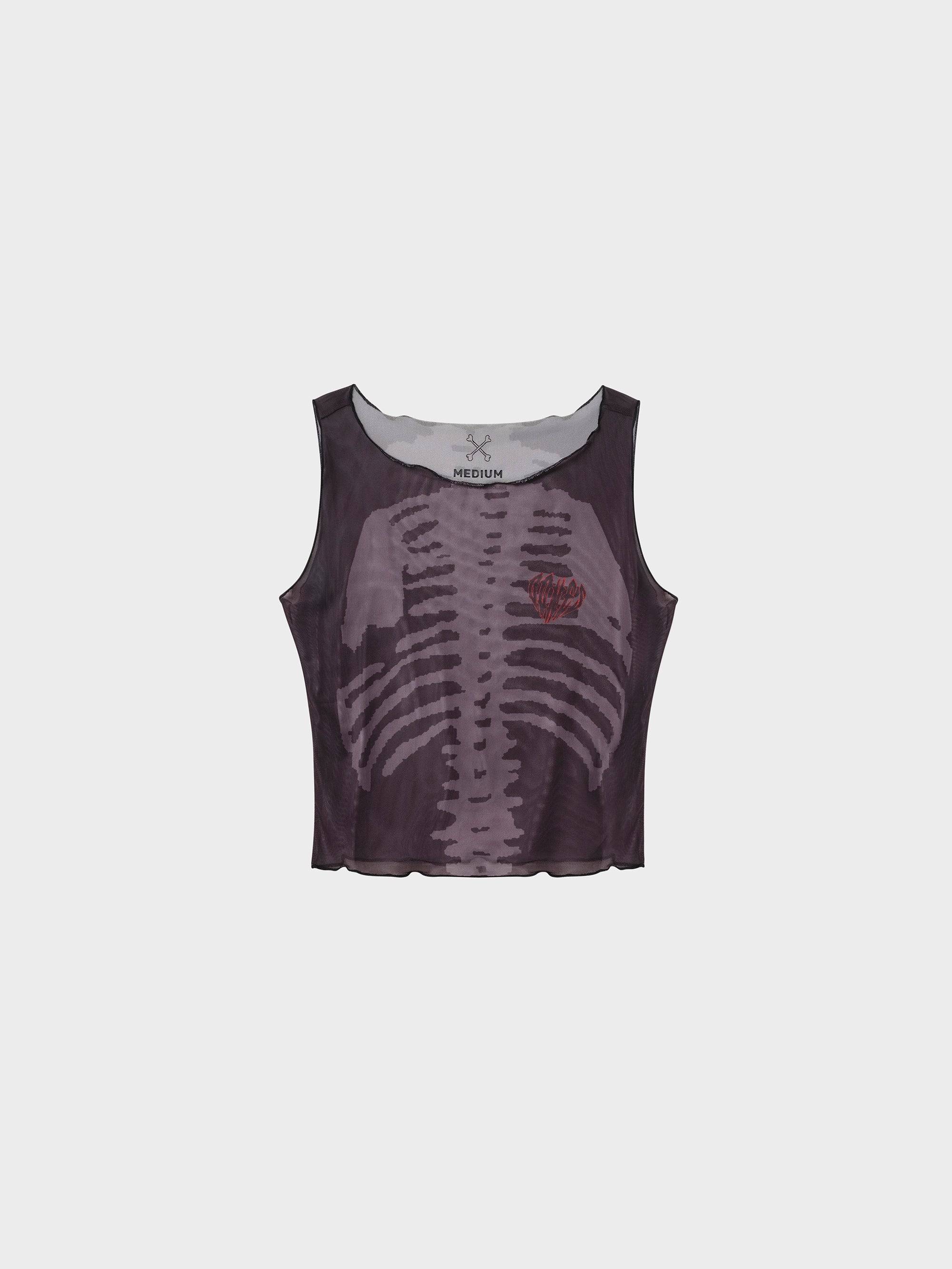 Backbone Mesh Top - Black