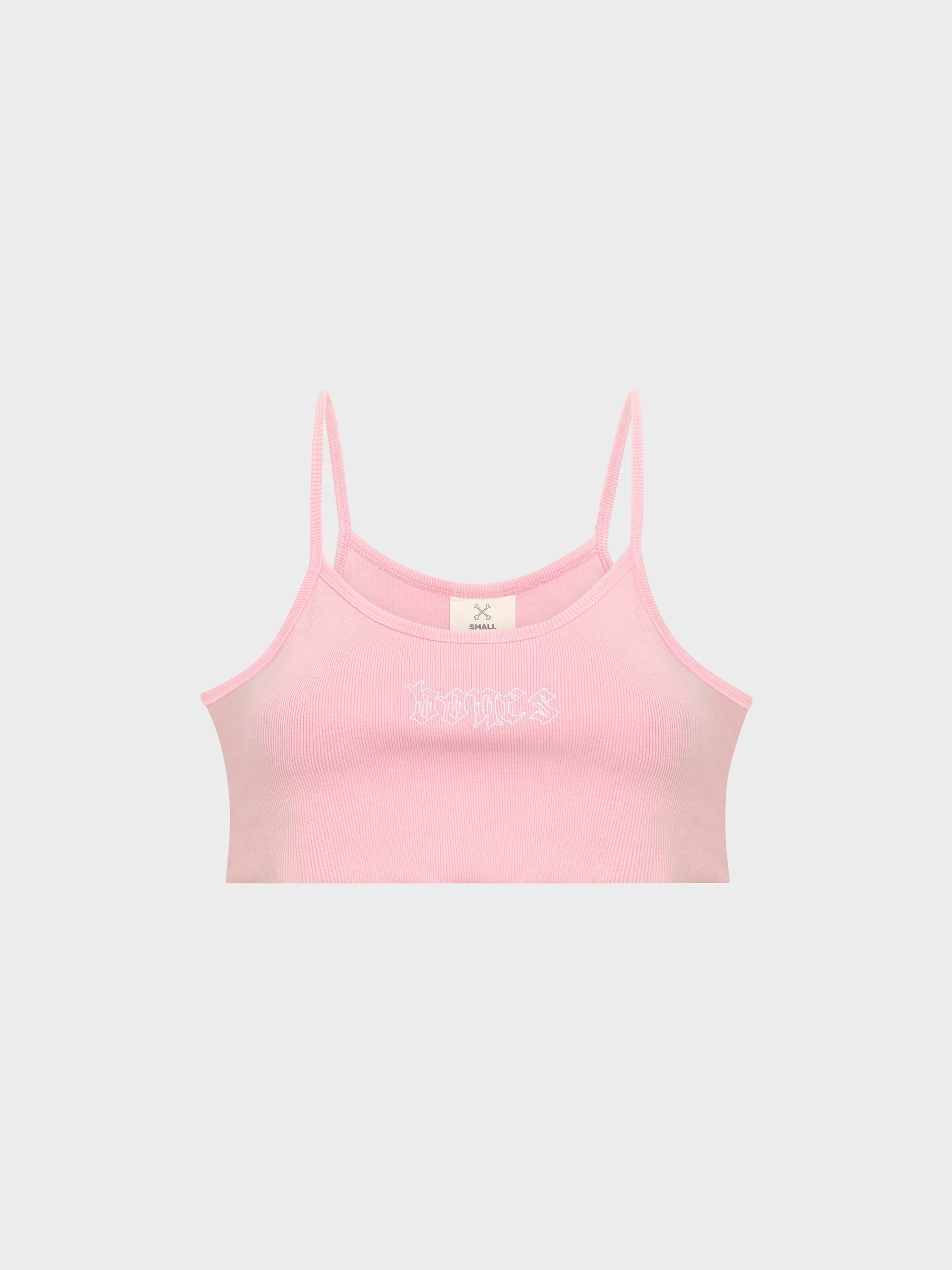Bones Club Rib Crop - Washed Pink