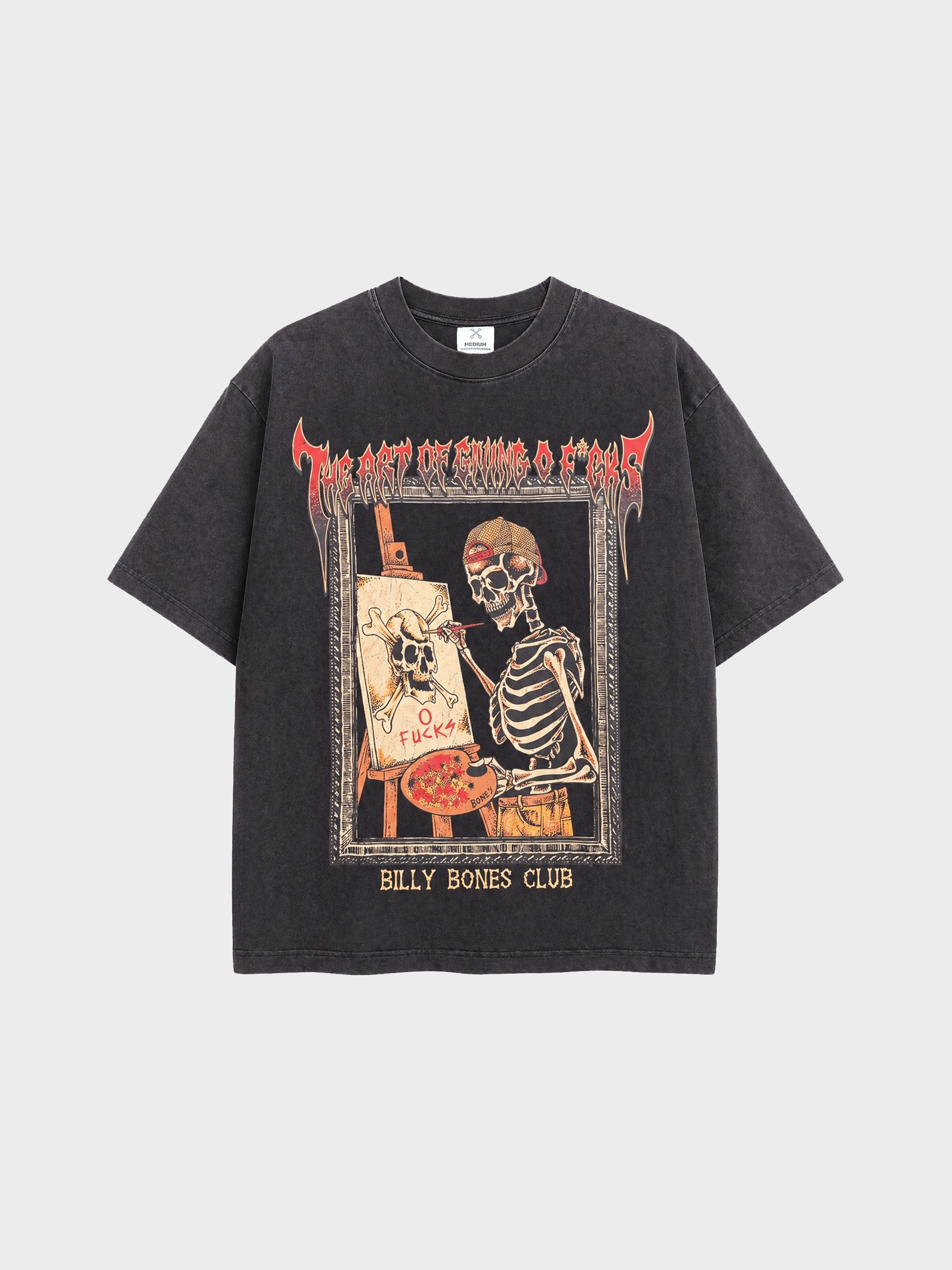 The Art of Zero F*s Tee - Vintage Black | Billy Bones Club