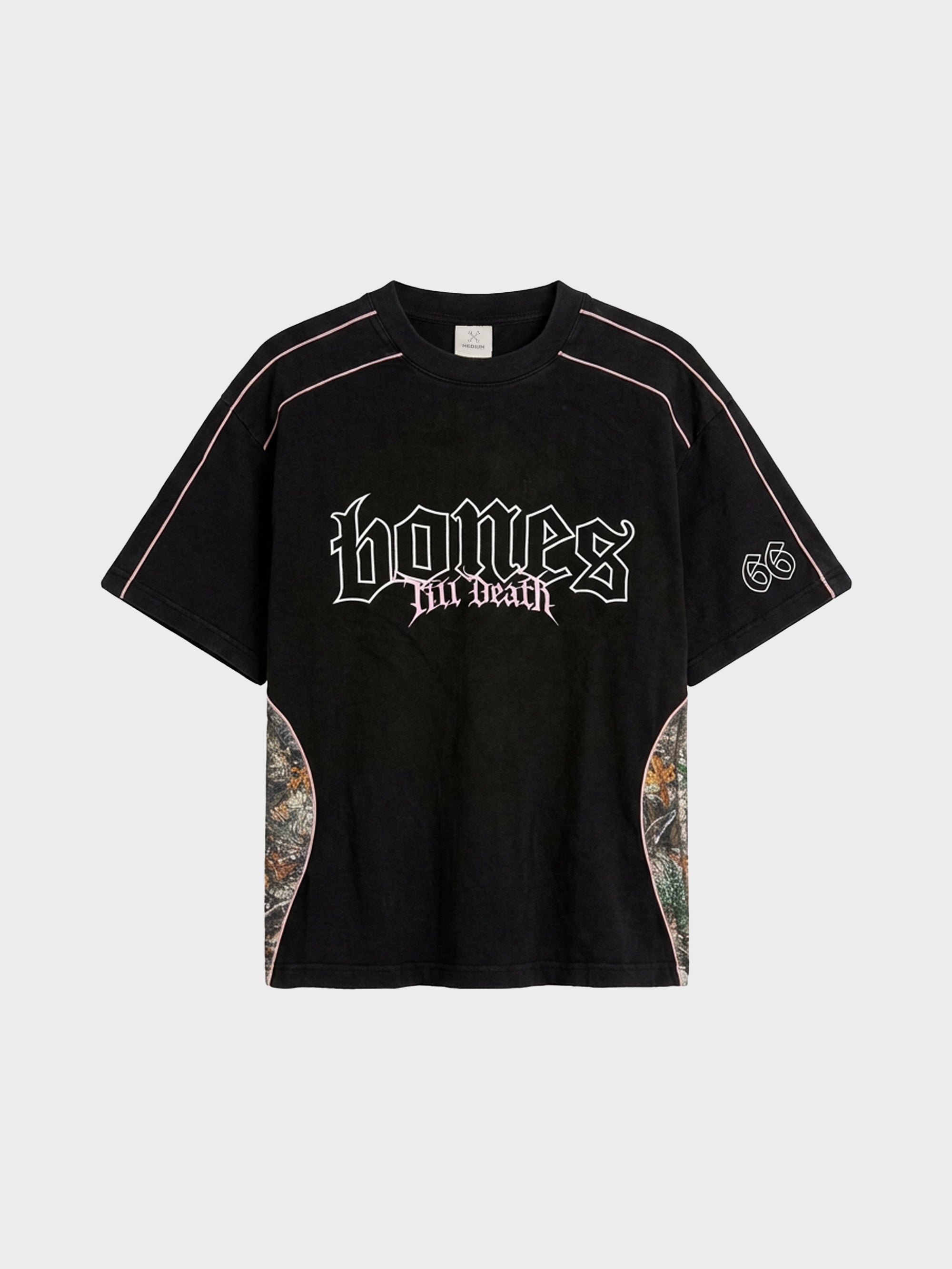 Till Death Camo Panel Tee - Vintage Black | Billy Bones Club