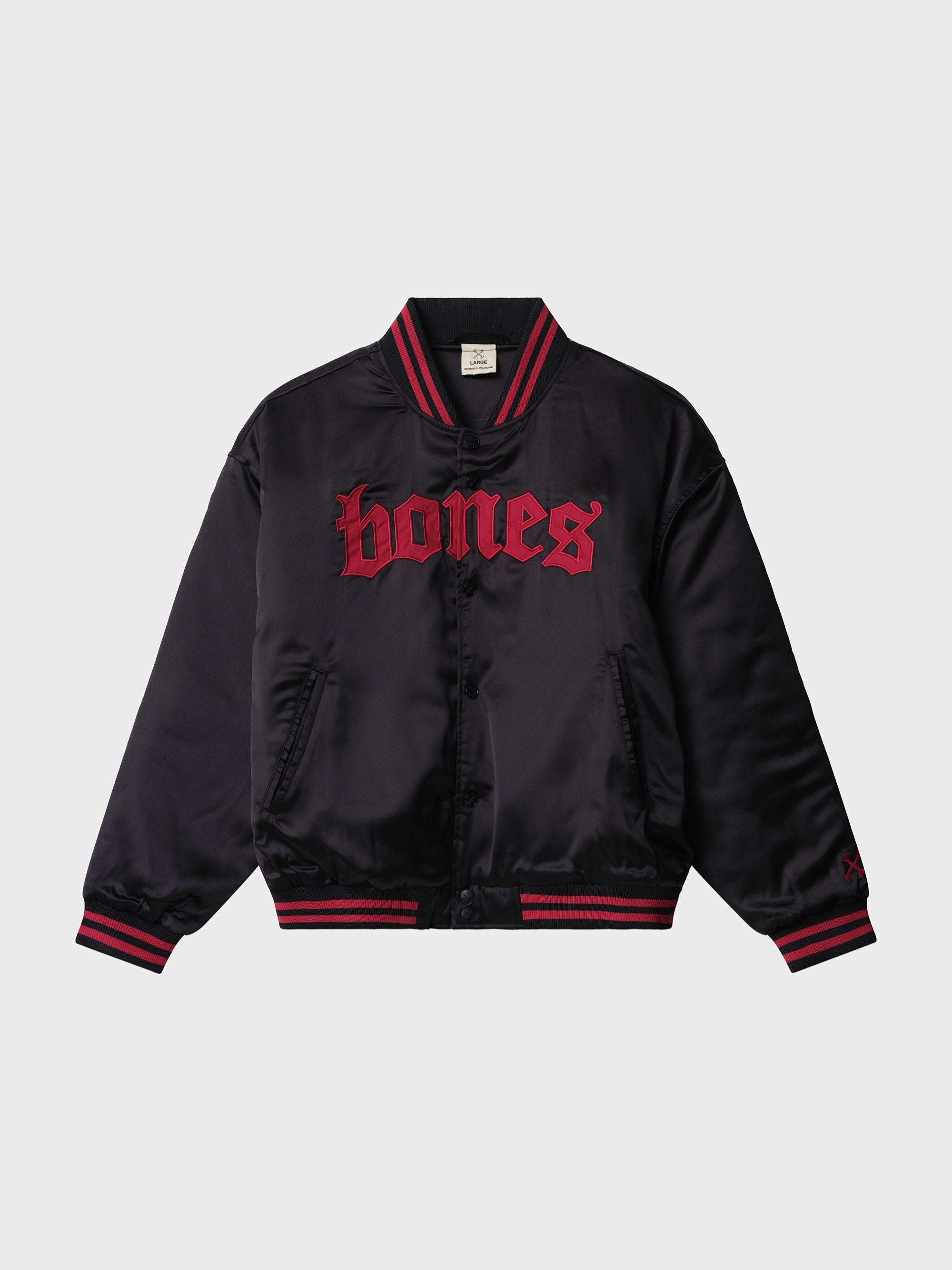 Satin Bomber Jacket - Red