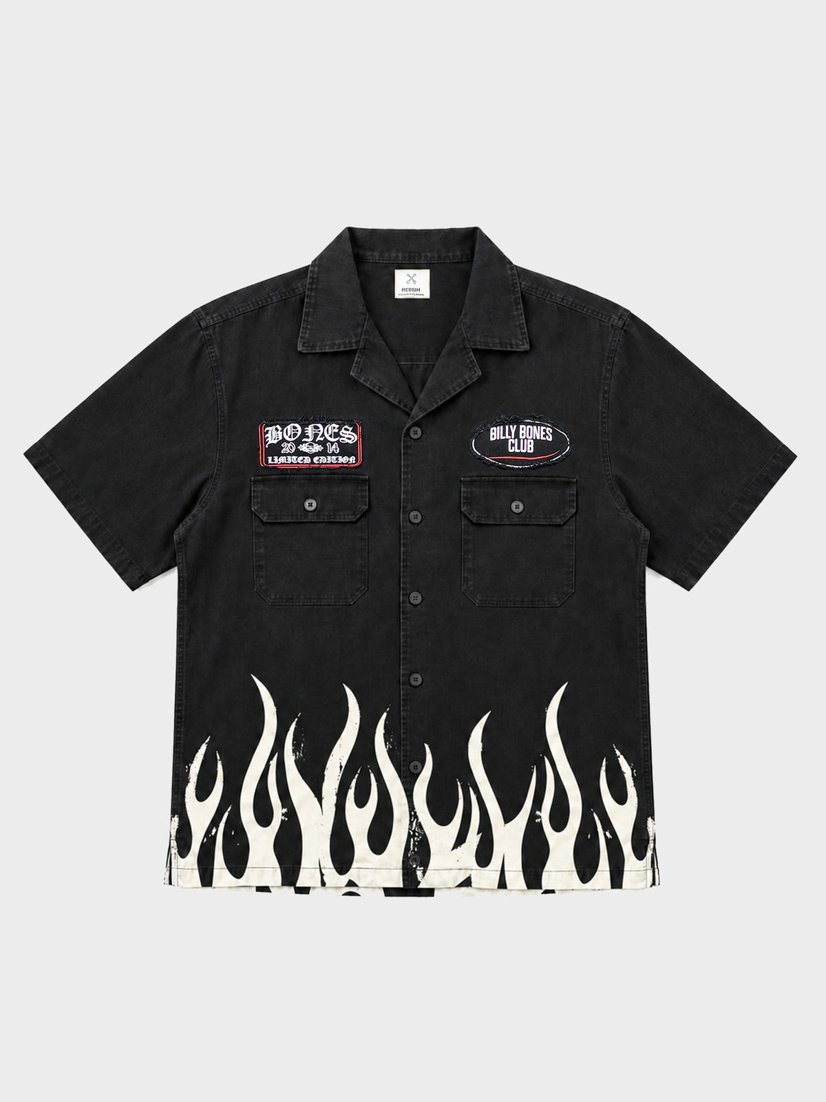 Greaser Garage Work Shirt - Washed Black