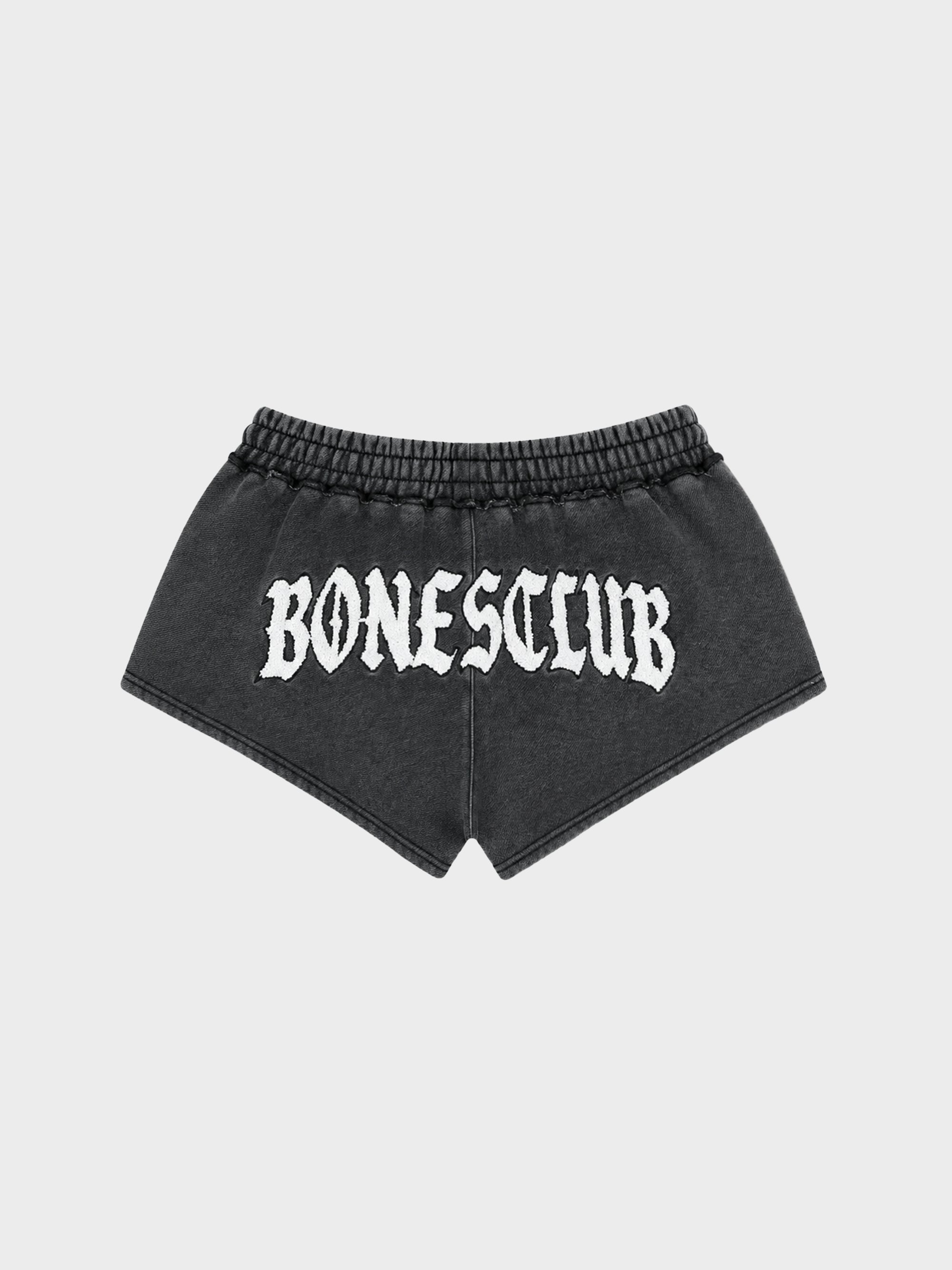 Bones Club Booty Shorts - Washed Black