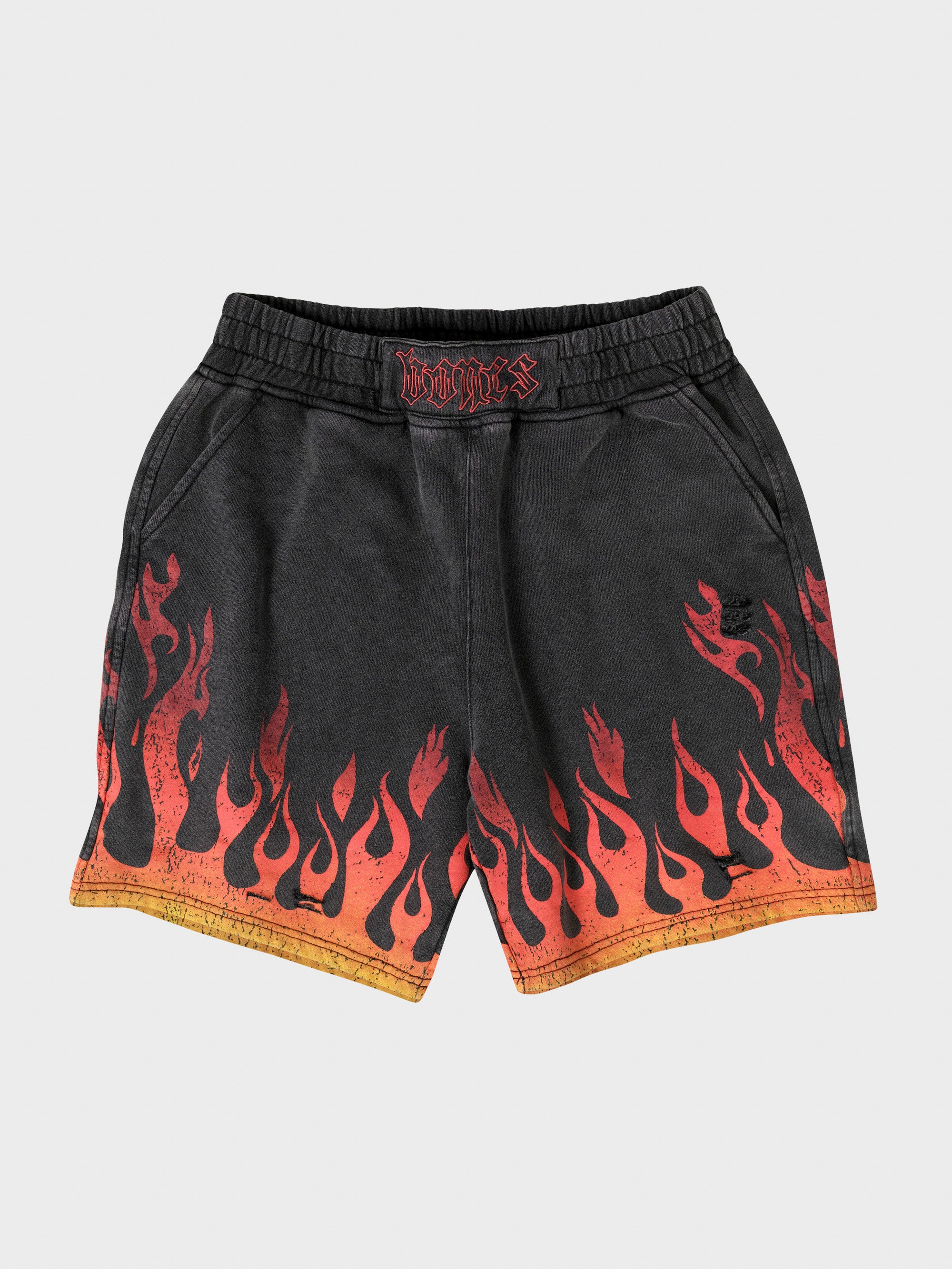 Burner Jersey Shorts - Flame/Washed Black