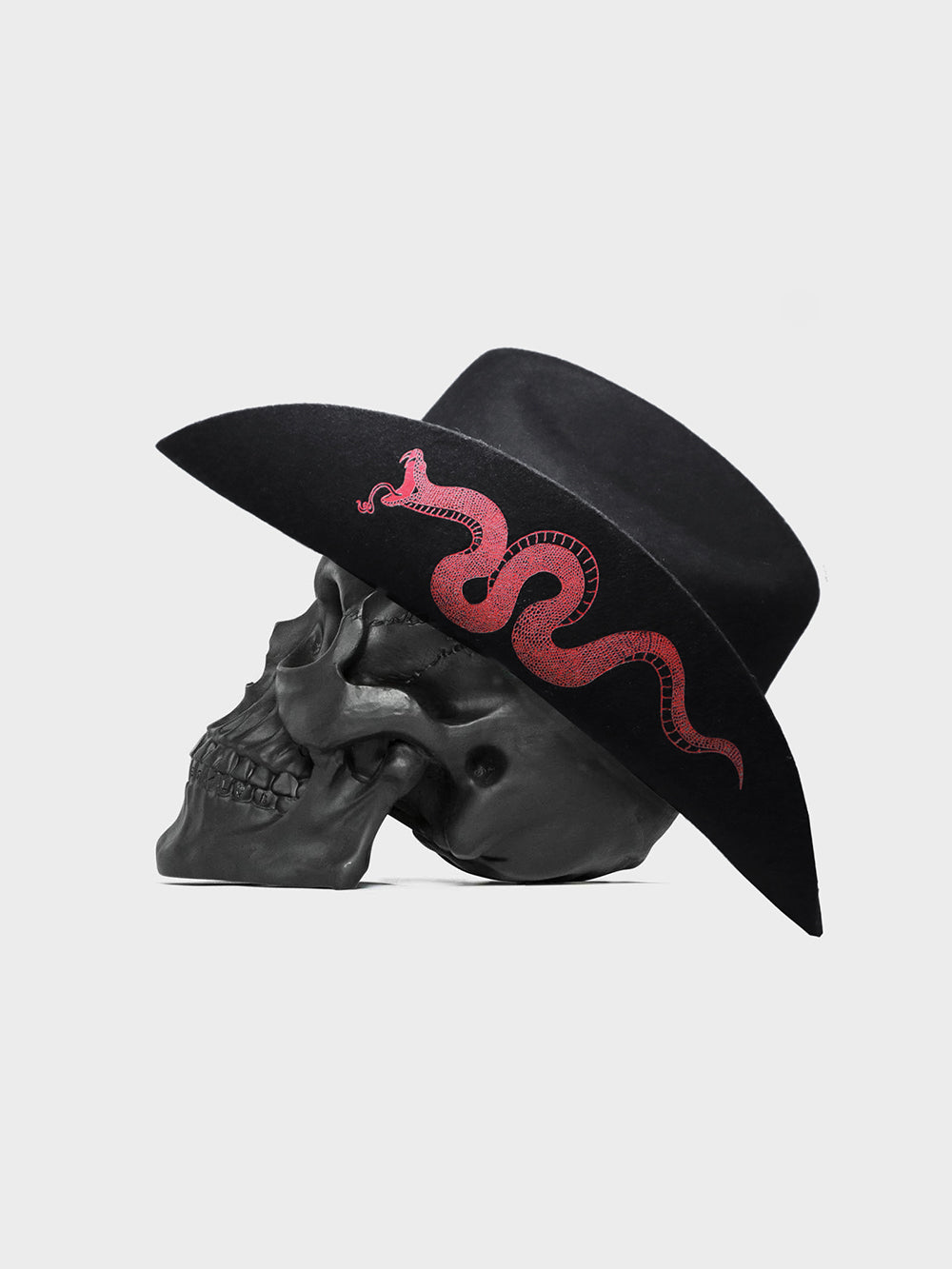 Serpent Cowboy Hat - Black | Billy Bones Club