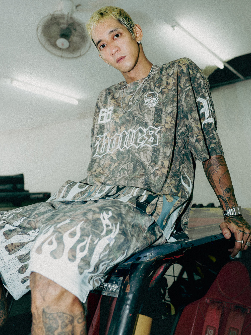 Burner Jersey Shorts - Alpine Camo
