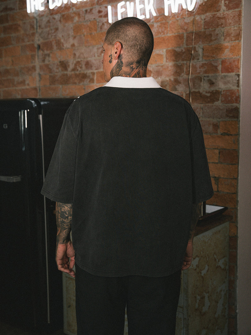 Till Death 4.0 Polo - Vintage Black