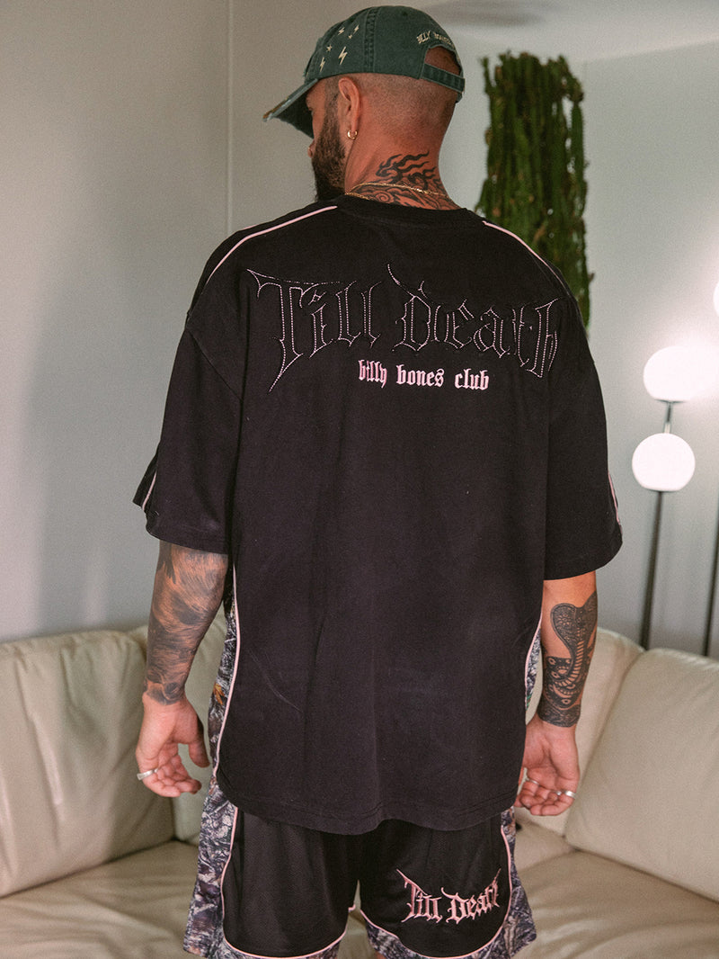 Till Death Camo Panel Tee - Vintage Black
