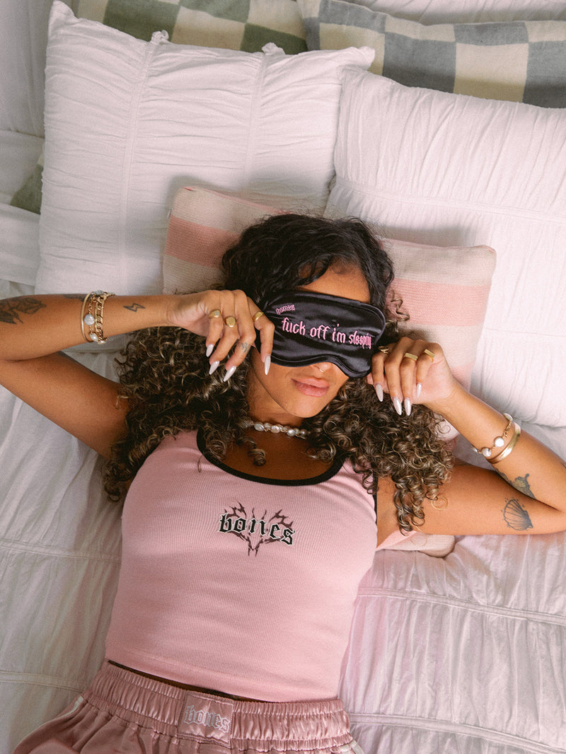 I’m Sleeping Silk Eye Mask - Black