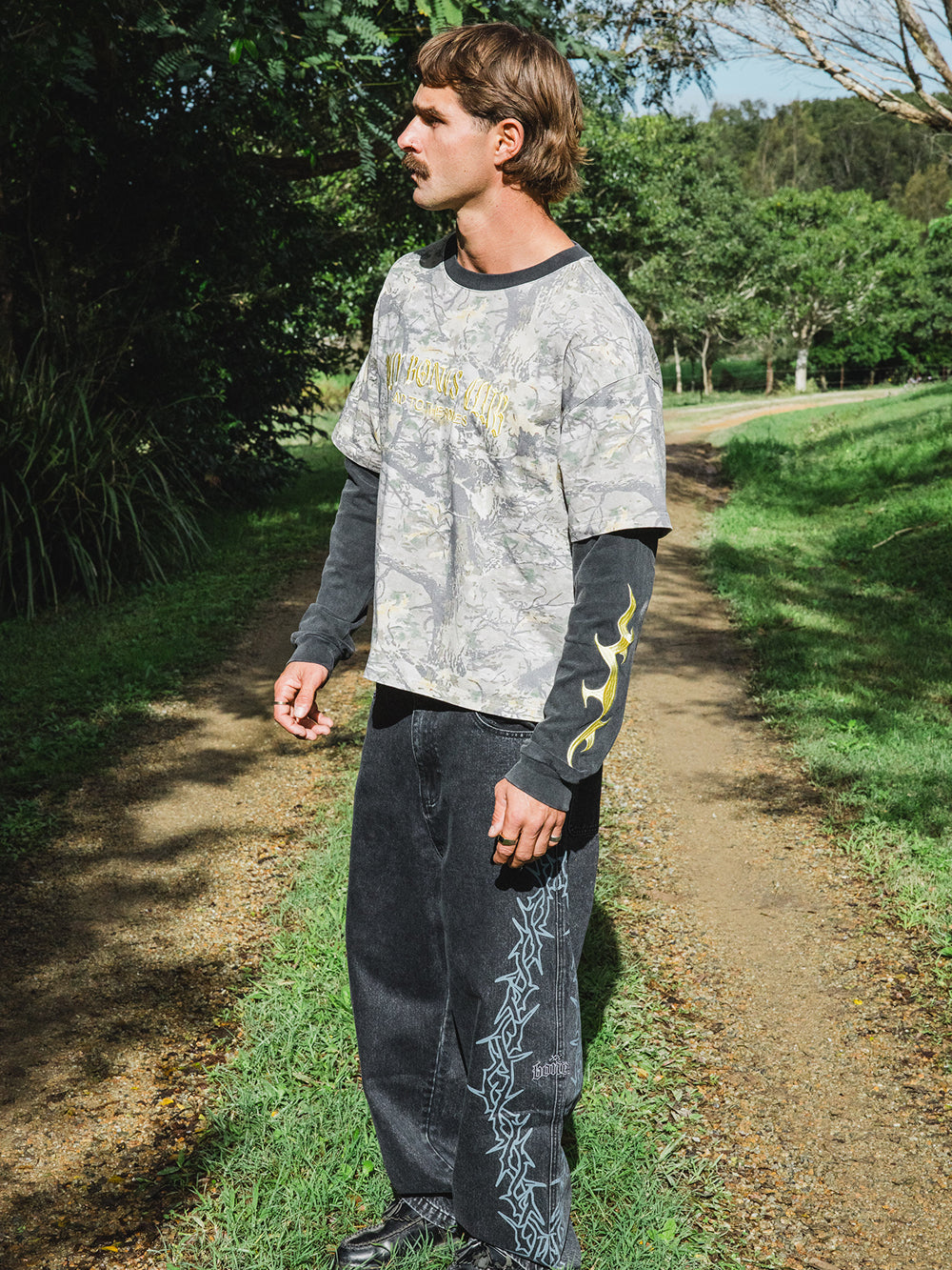 Commando Layered Tee - Bush Camo