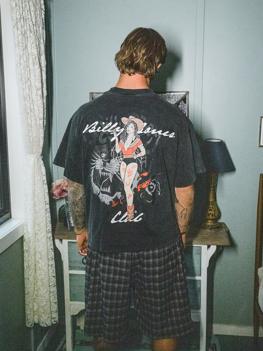 Pin Up Tee - Washed Black