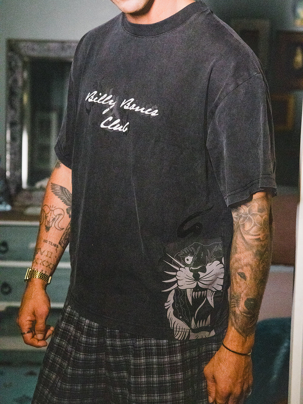 Pin Up Tee - Washed Black