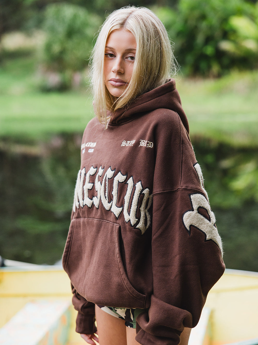 Bones Club Hoodie - Brown/Cream