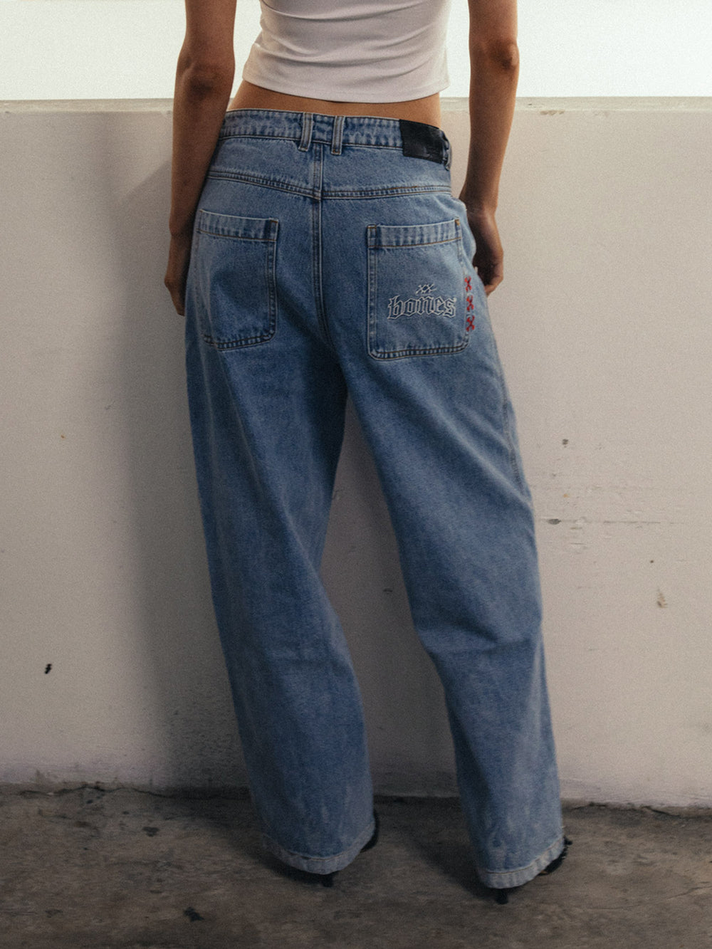 Bones Burner Denim Jeans (Straight) - Washed Blue
