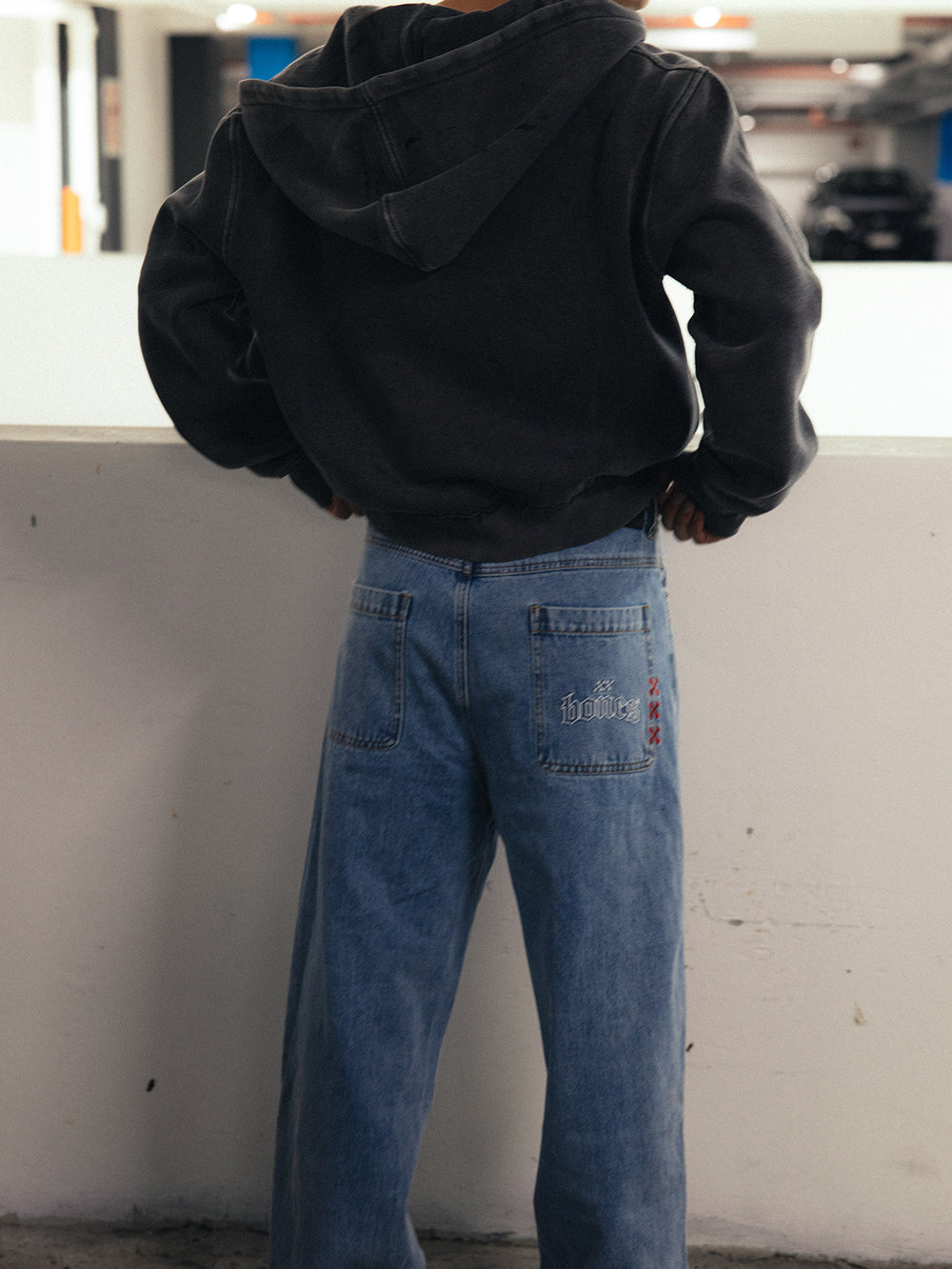 Bones Burner Denim Jeans (Straight) - Washed Blue