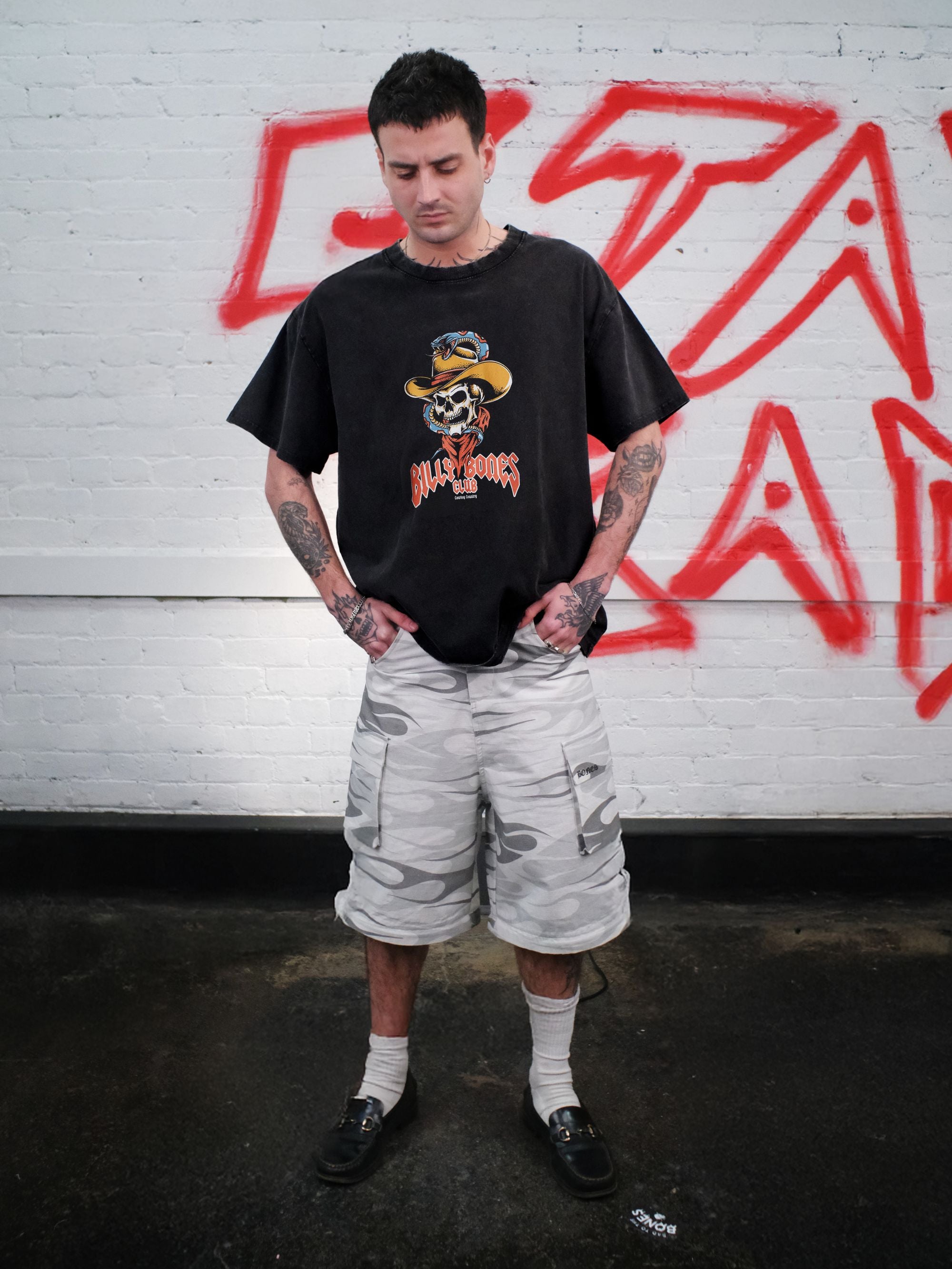 Snow Flame Convertible Pants - White Camo