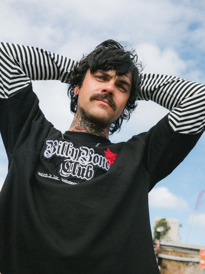 Dropout Layered Tee - Black/Stripe