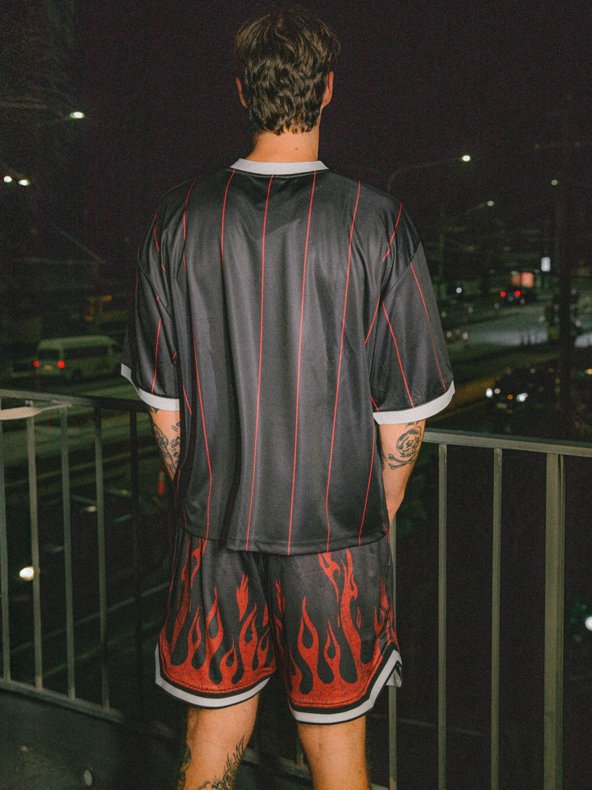 Dead End Pinstripe Jersey - Black