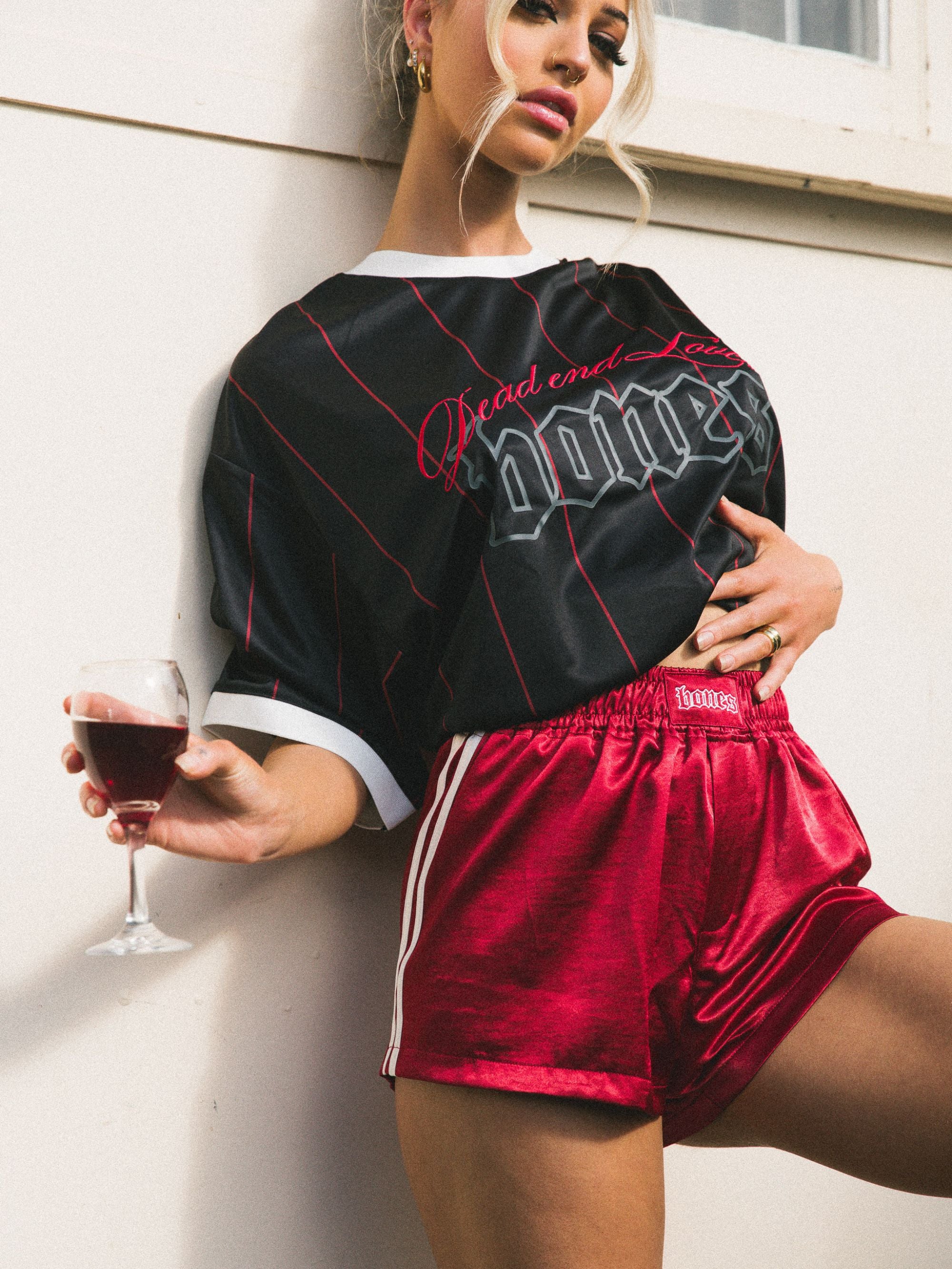 Dead End Pinstripe Jersey - Black