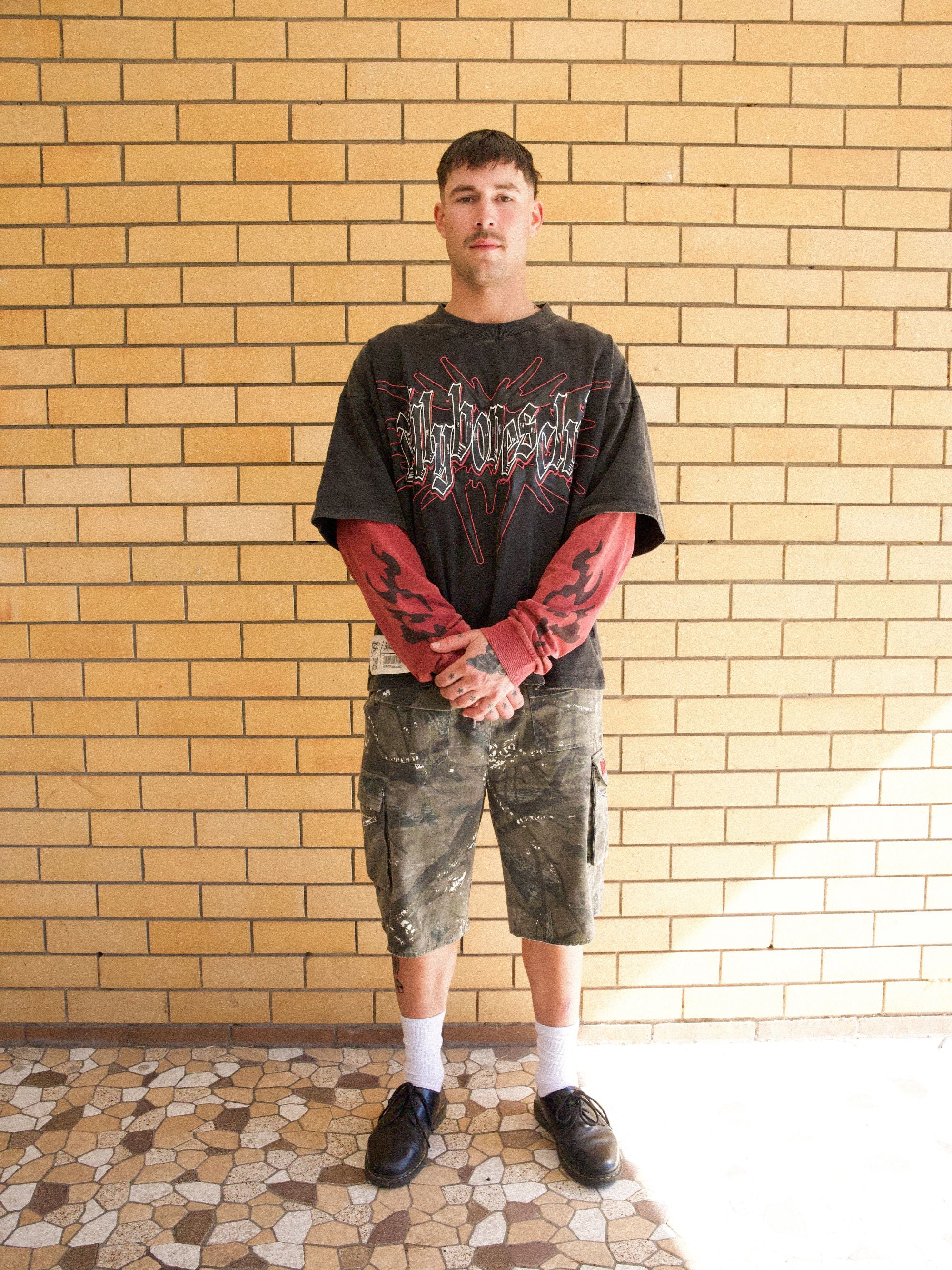 Oilchange 2.0 Layered Tee - Black/Red