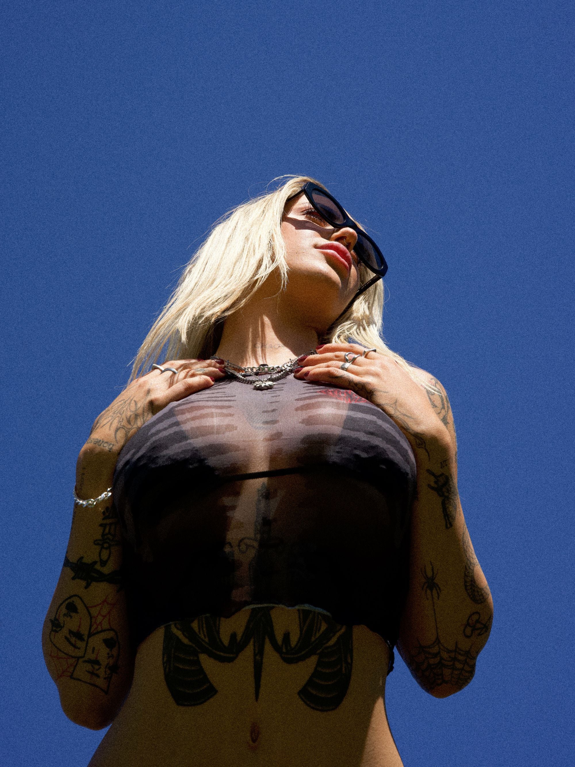 Backbone Mesh Top - Black