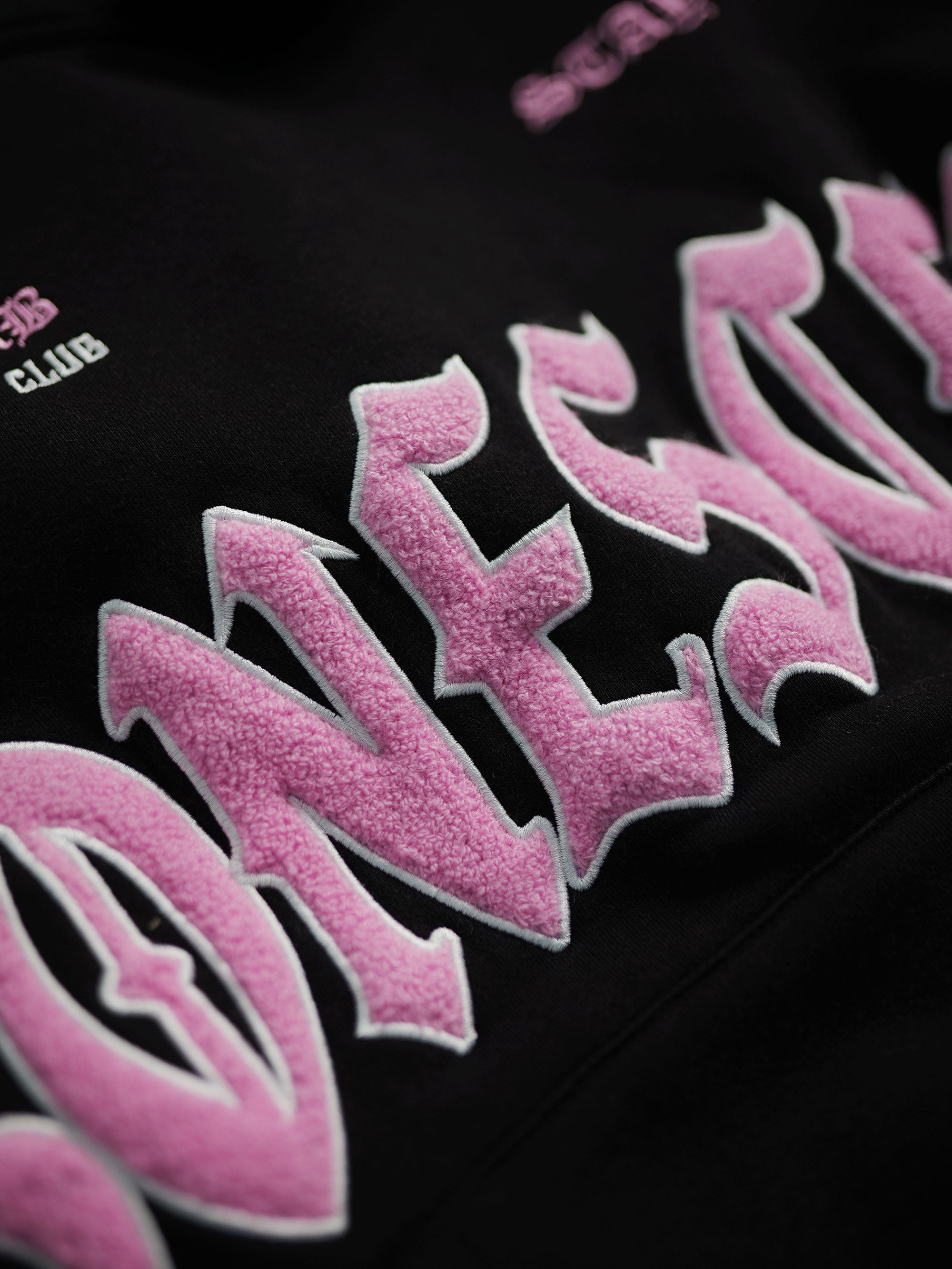 Bones Club Hoodie - Black/Pink