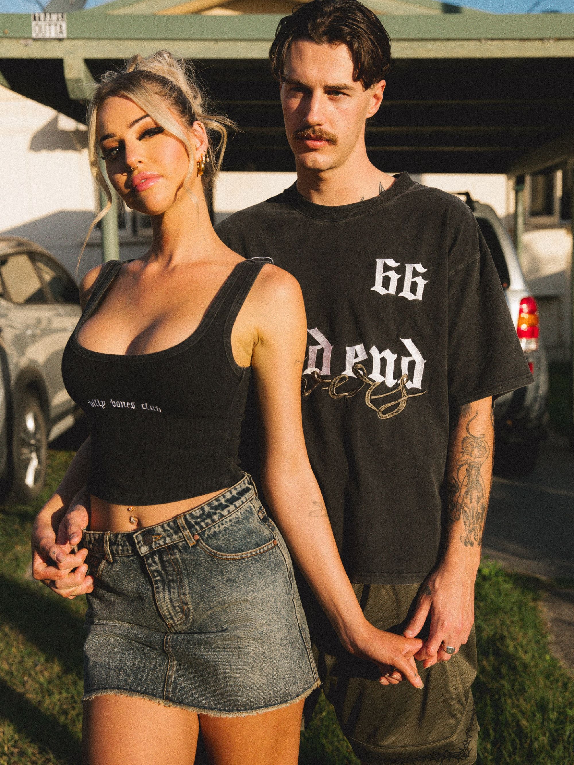 Dead End Skirt - Washed Denim