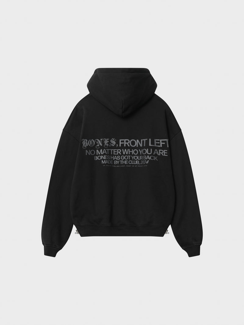 Front Left Hoodie - Vintage Black