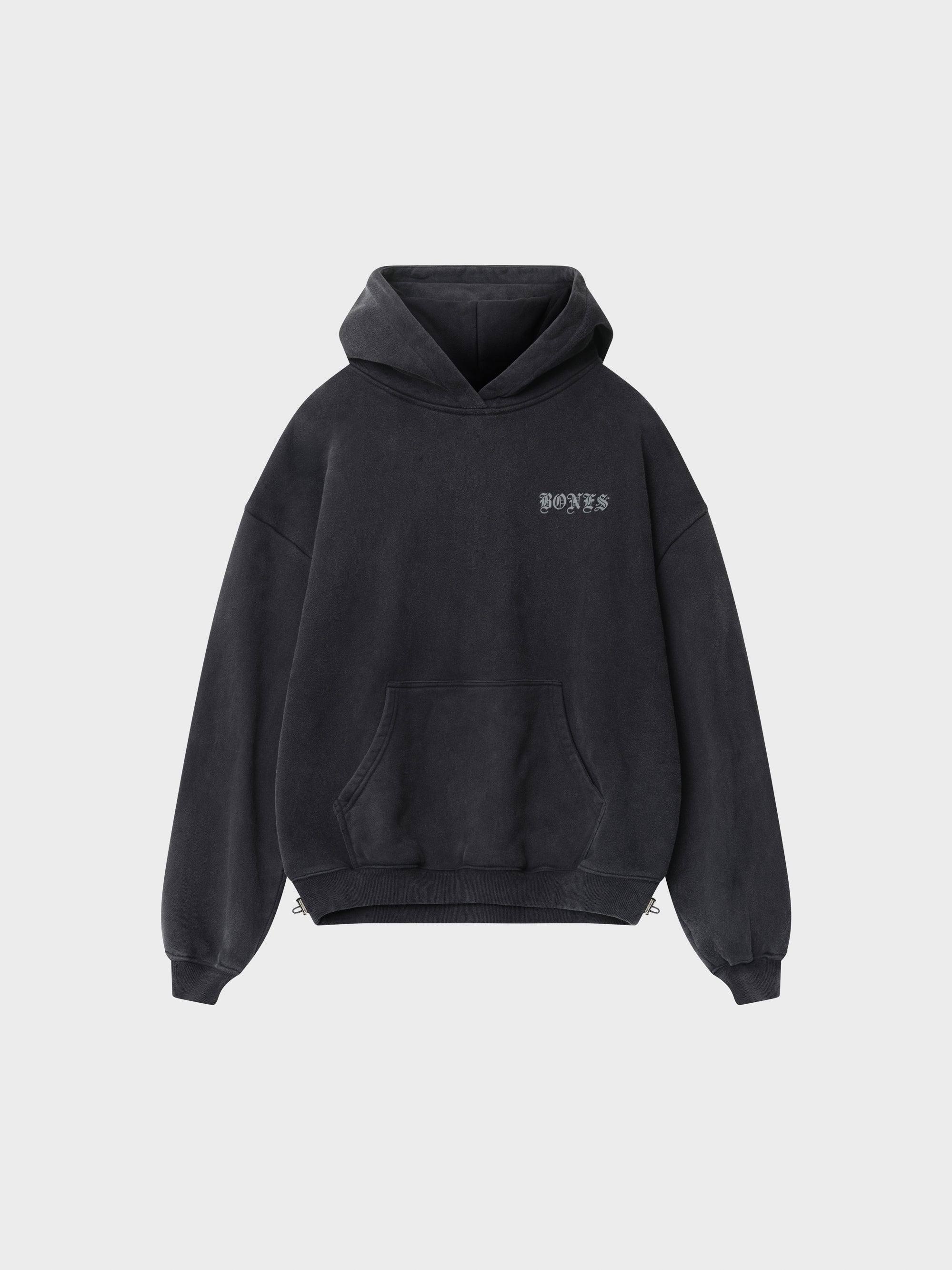 Front Left Hoodie - Washed Black