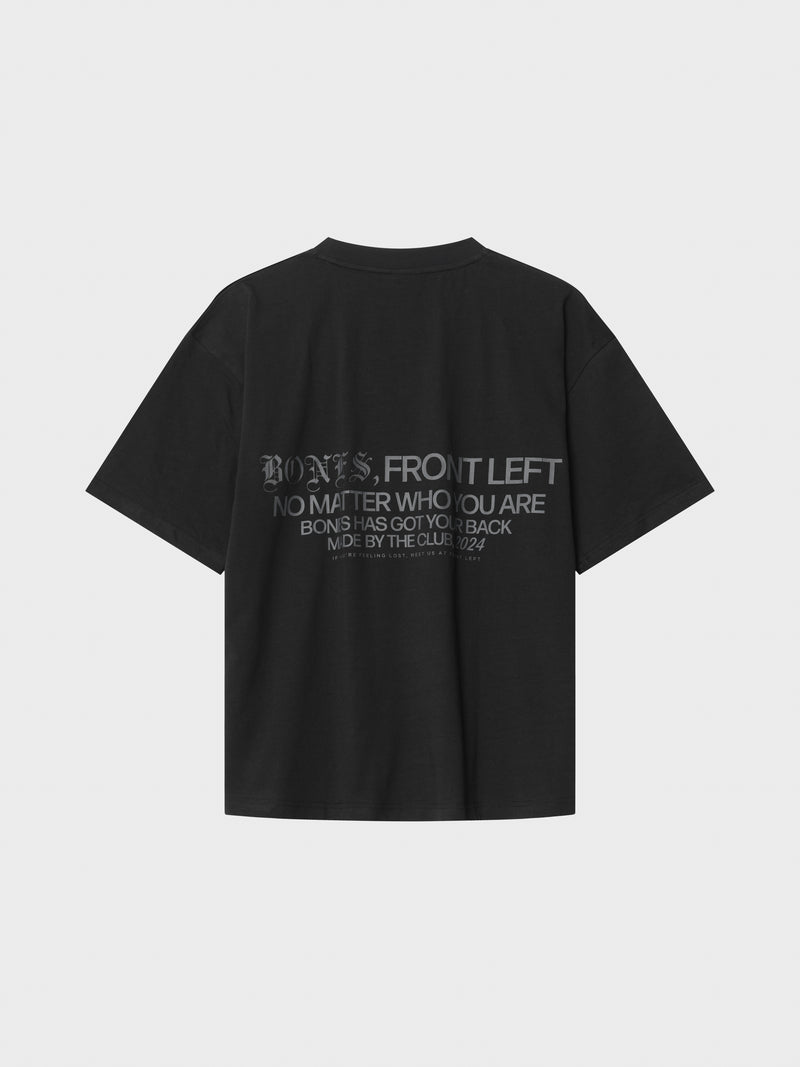 Front Left Box Tee - Vintage Black