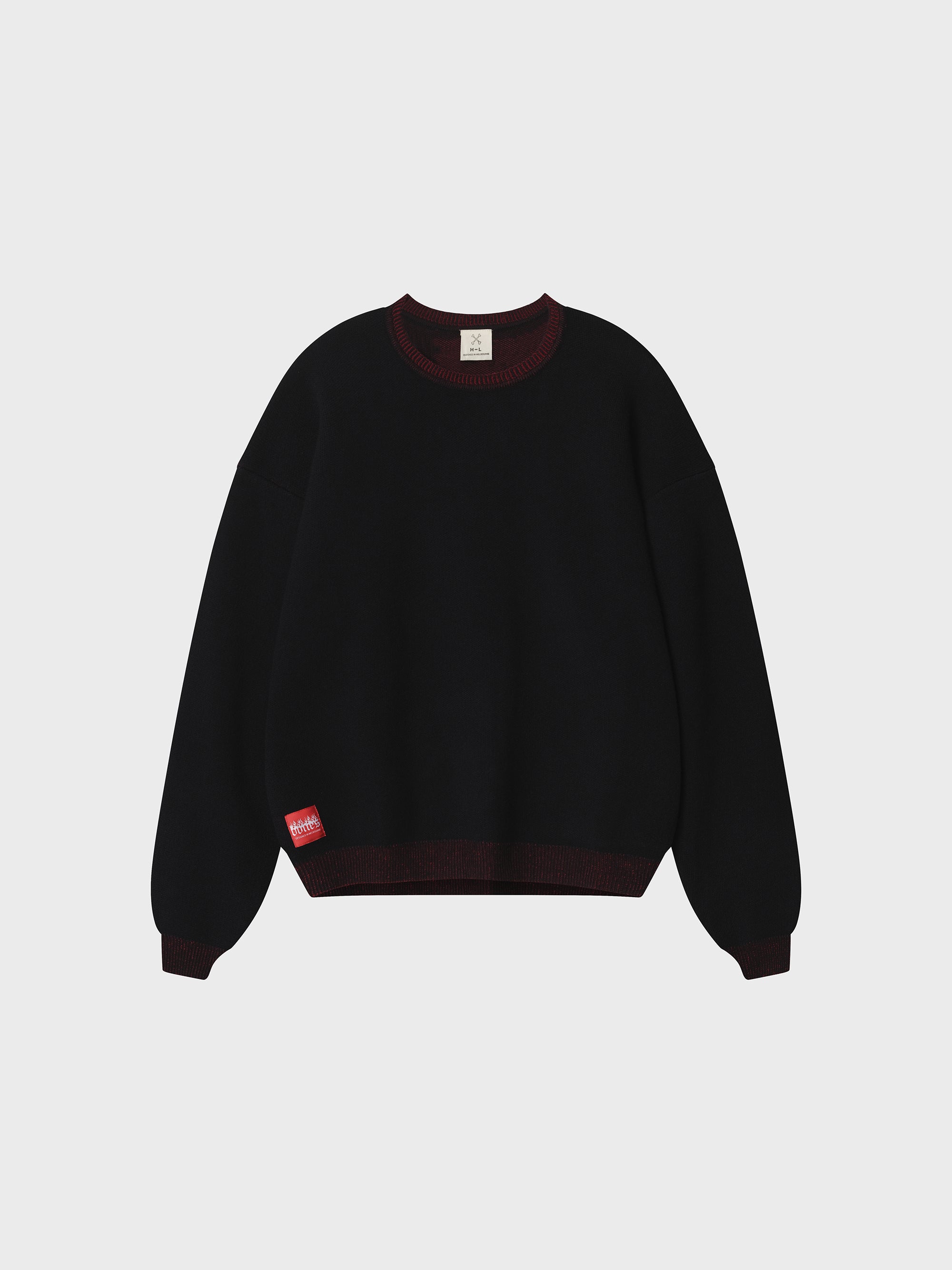 Backbone Knit - Black/Red