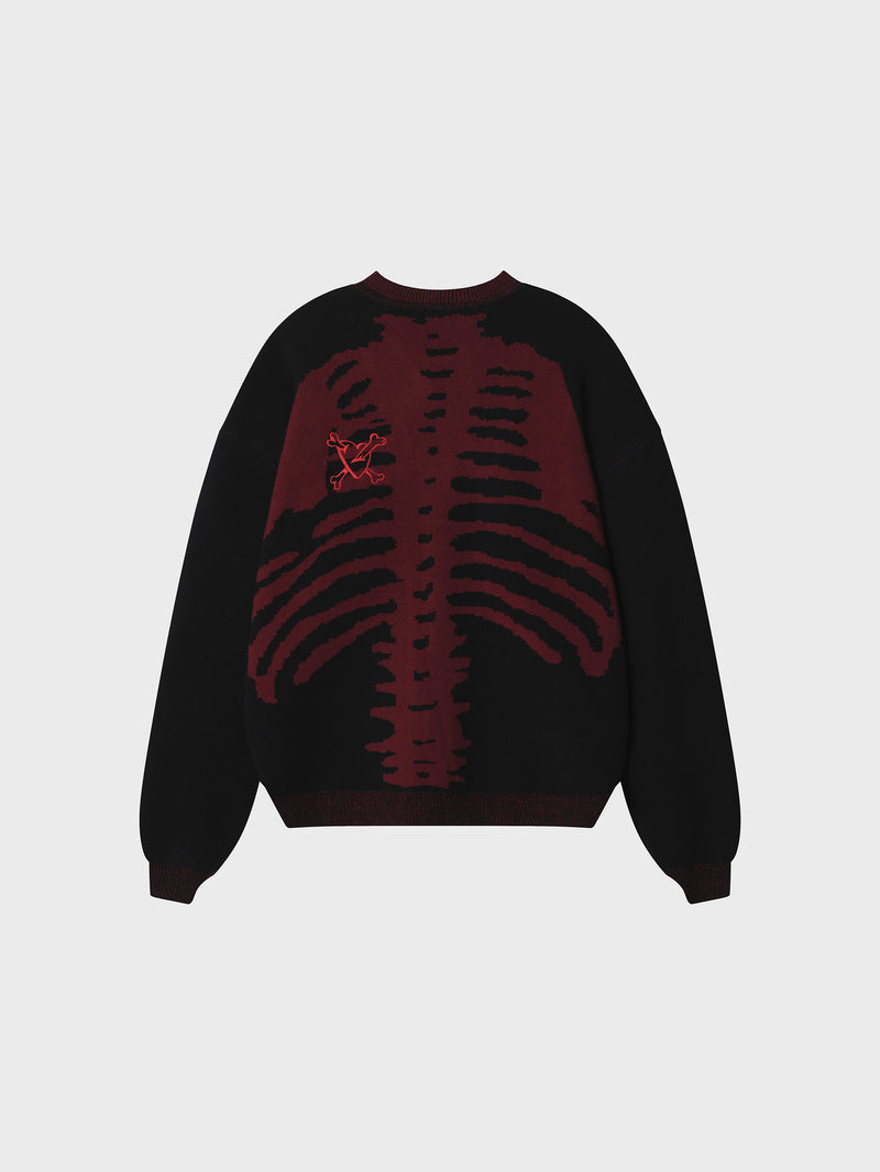 Backbone Knit - Black/Red
