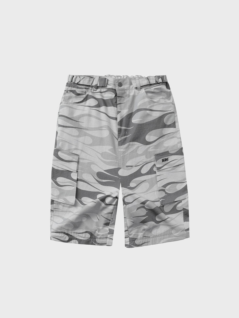 Snow Flame Convertible Pants - White Camo