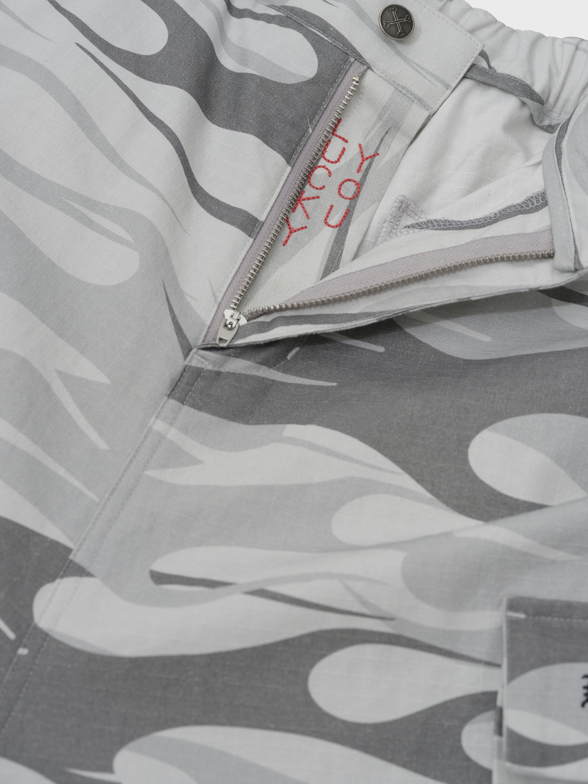 Snow Flame Convertible Pants - White Camo