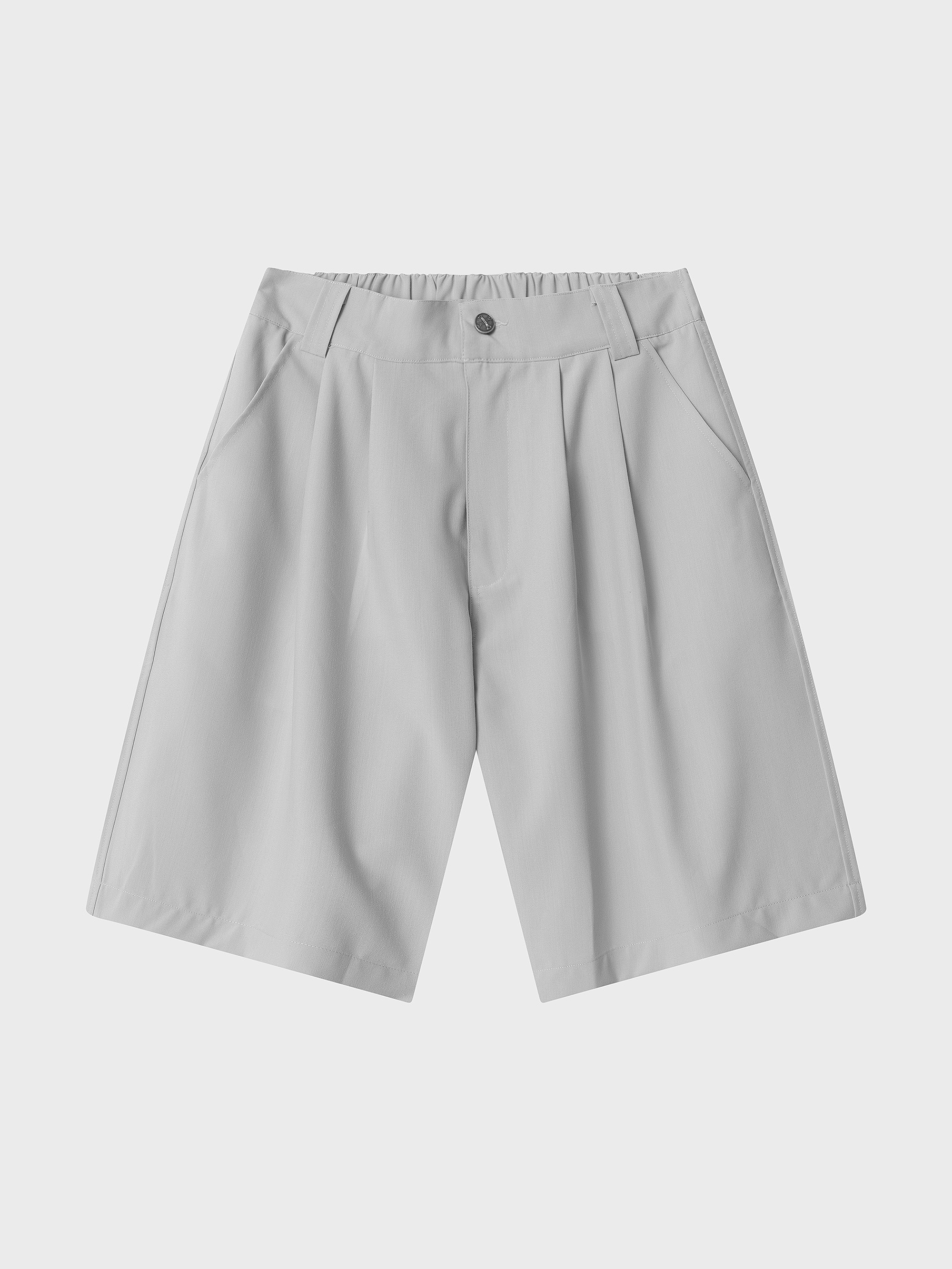 Crossbones Pleated Shorts - Grey