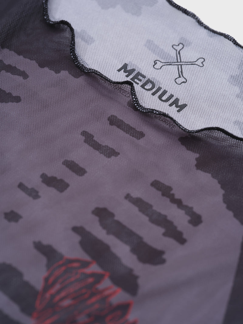 Backbone Mesh Top - Black