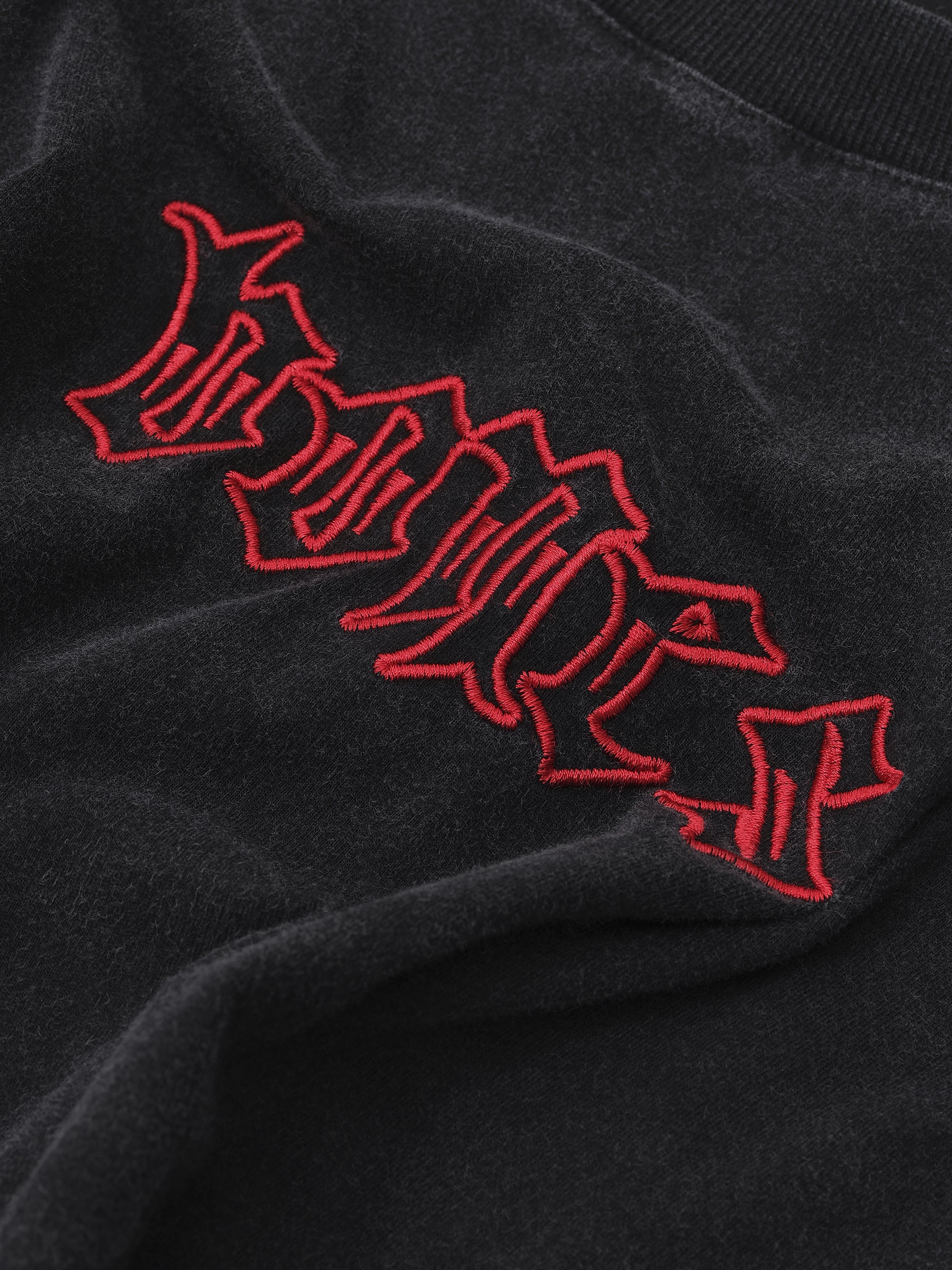 Bones Steeze Cropped Tee - Washed Black