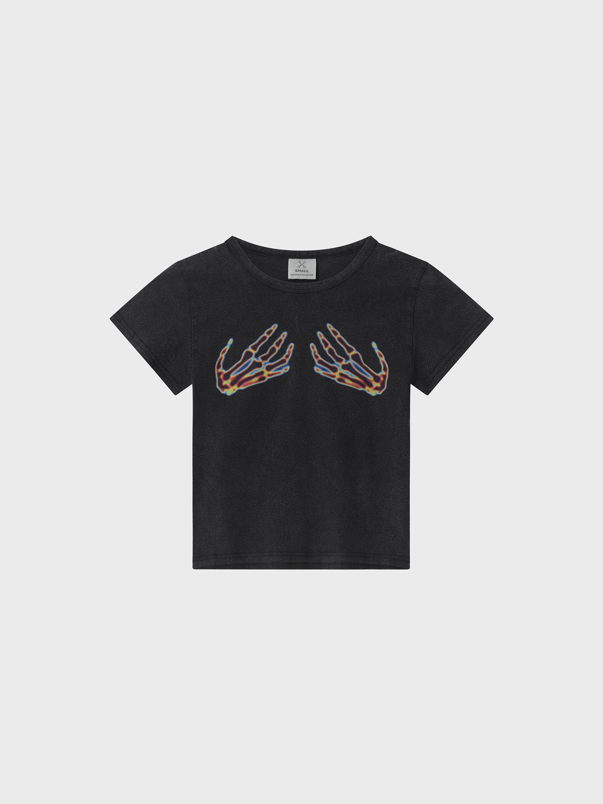 Heat Map Baby Tee - Washed Black