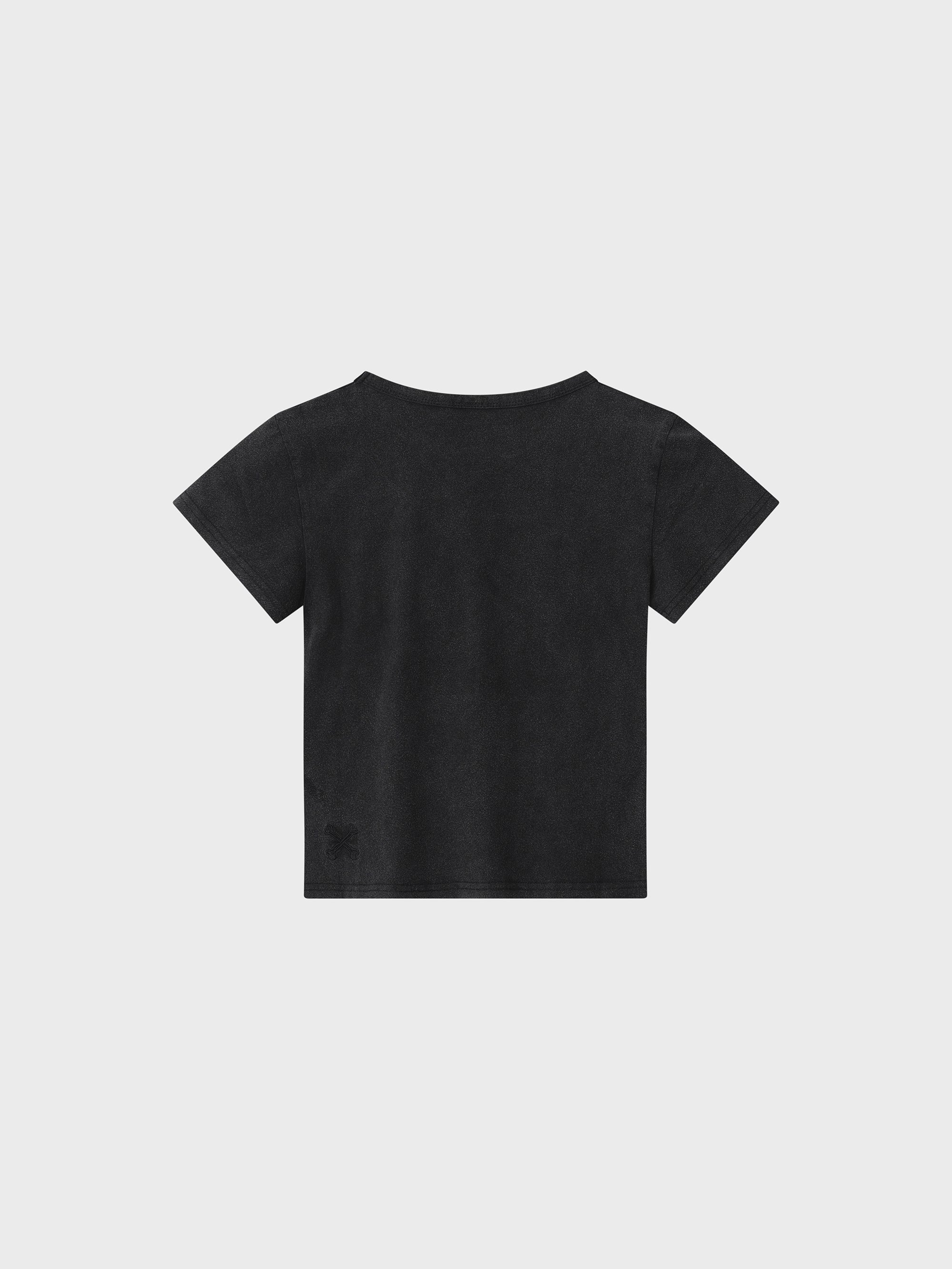 Heat Map Baby Tee - Washed Black