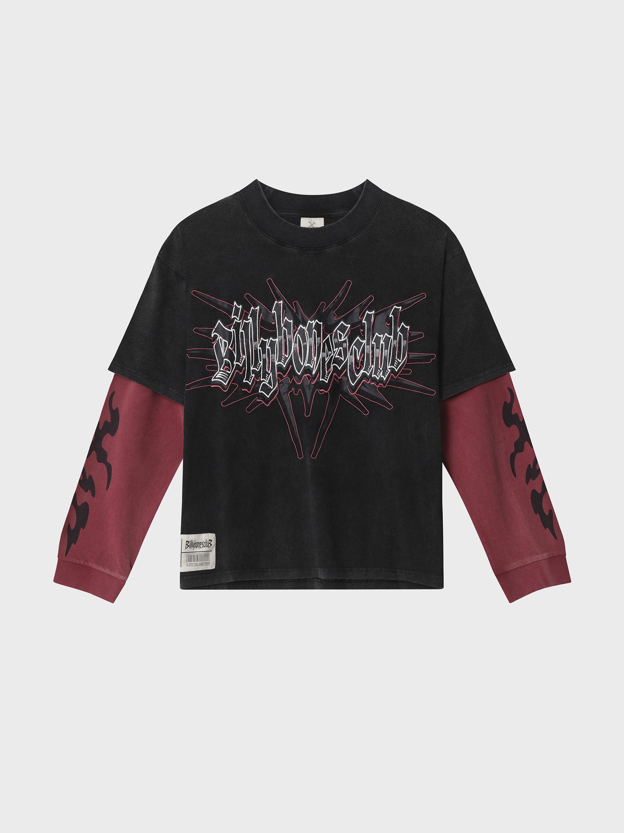 Oilchange 2.0 Layered Tee - Black/Red | Billy Bones Club