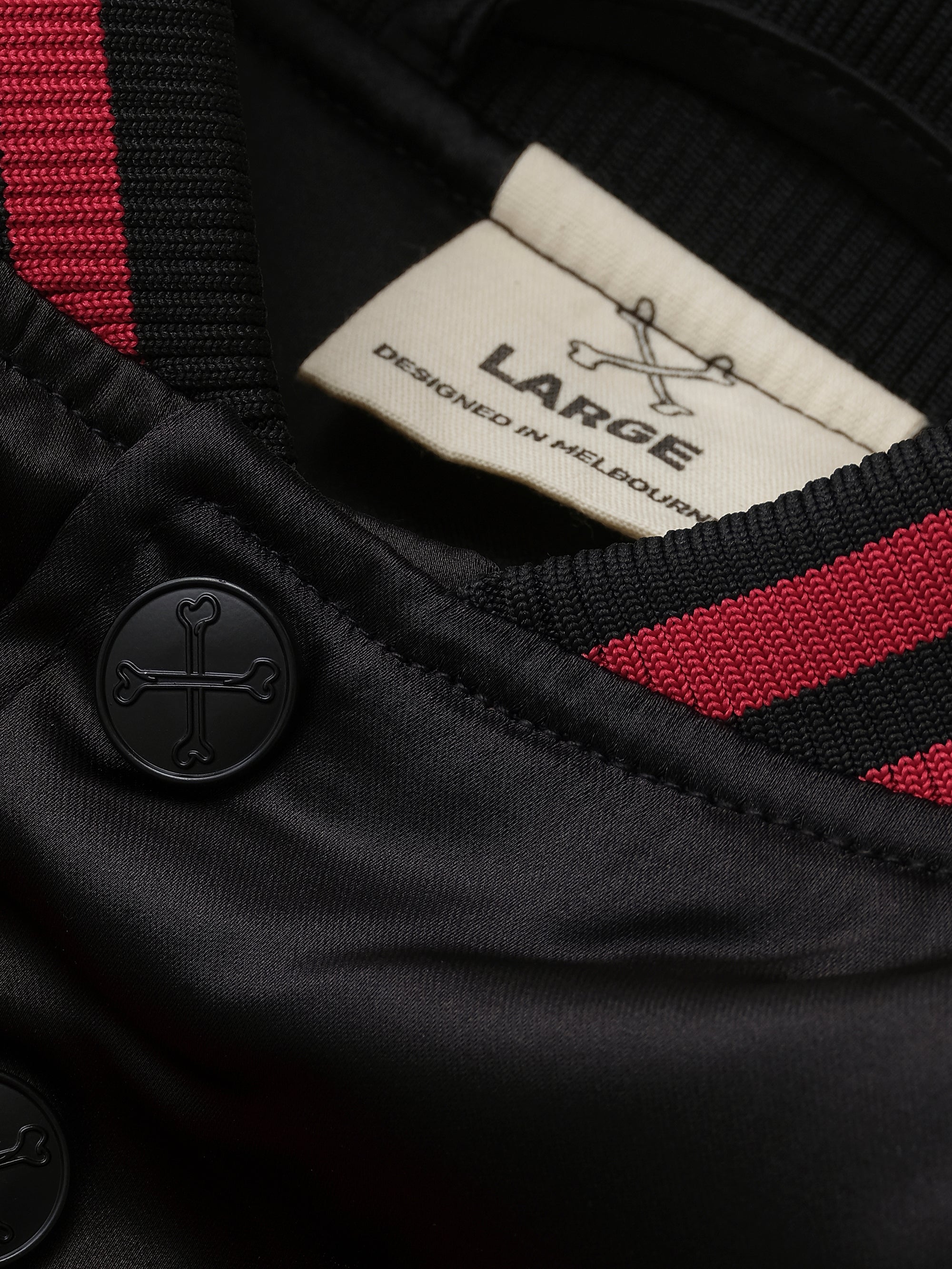 Satin Bomber Jacket - Red