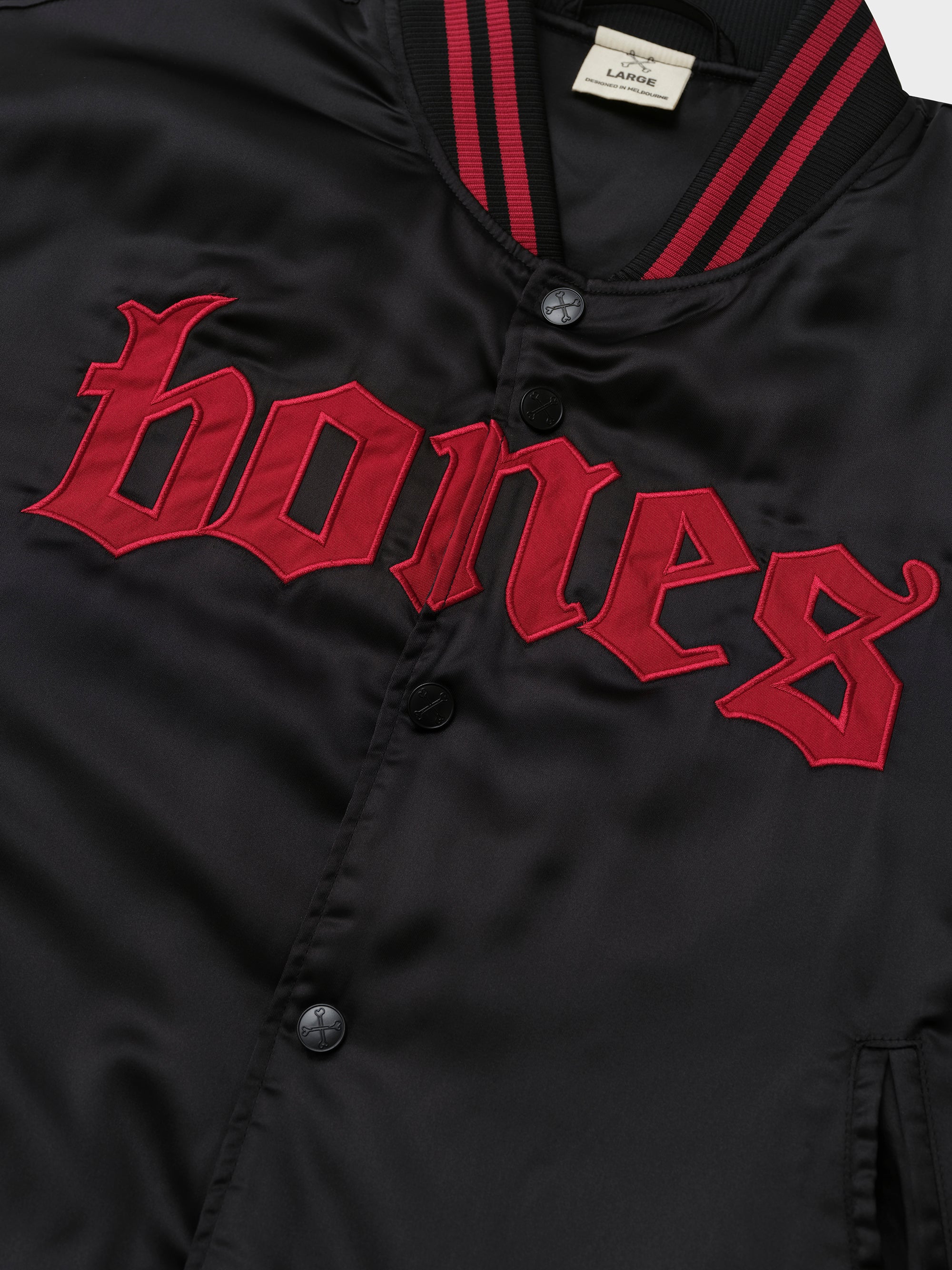 Satin Bomber Jacket - Red