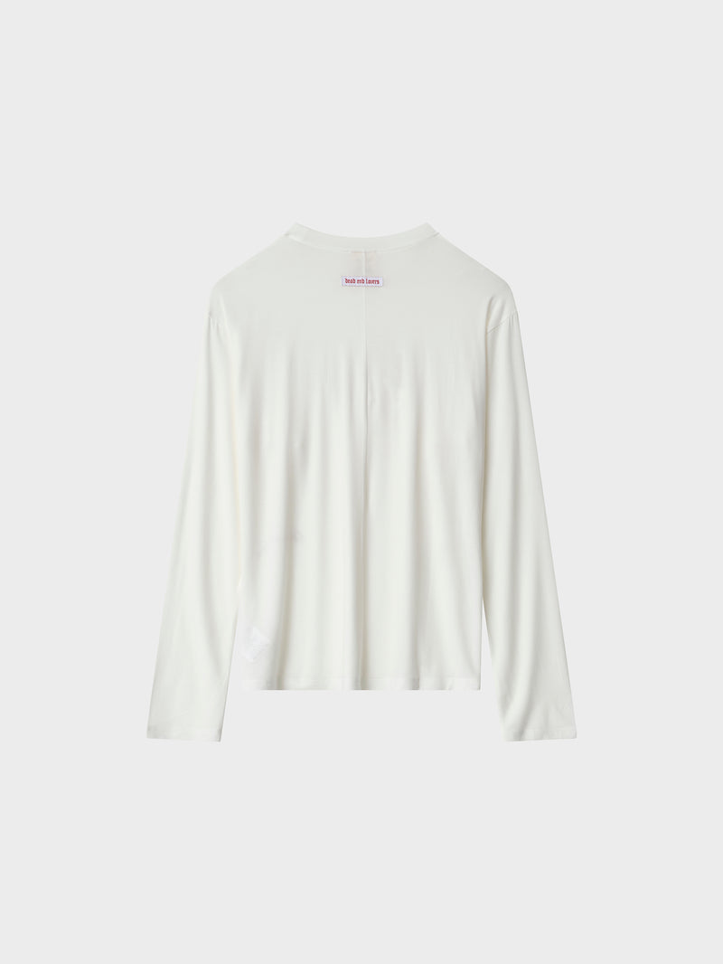 Dead End Sheer Long Sleeve - White