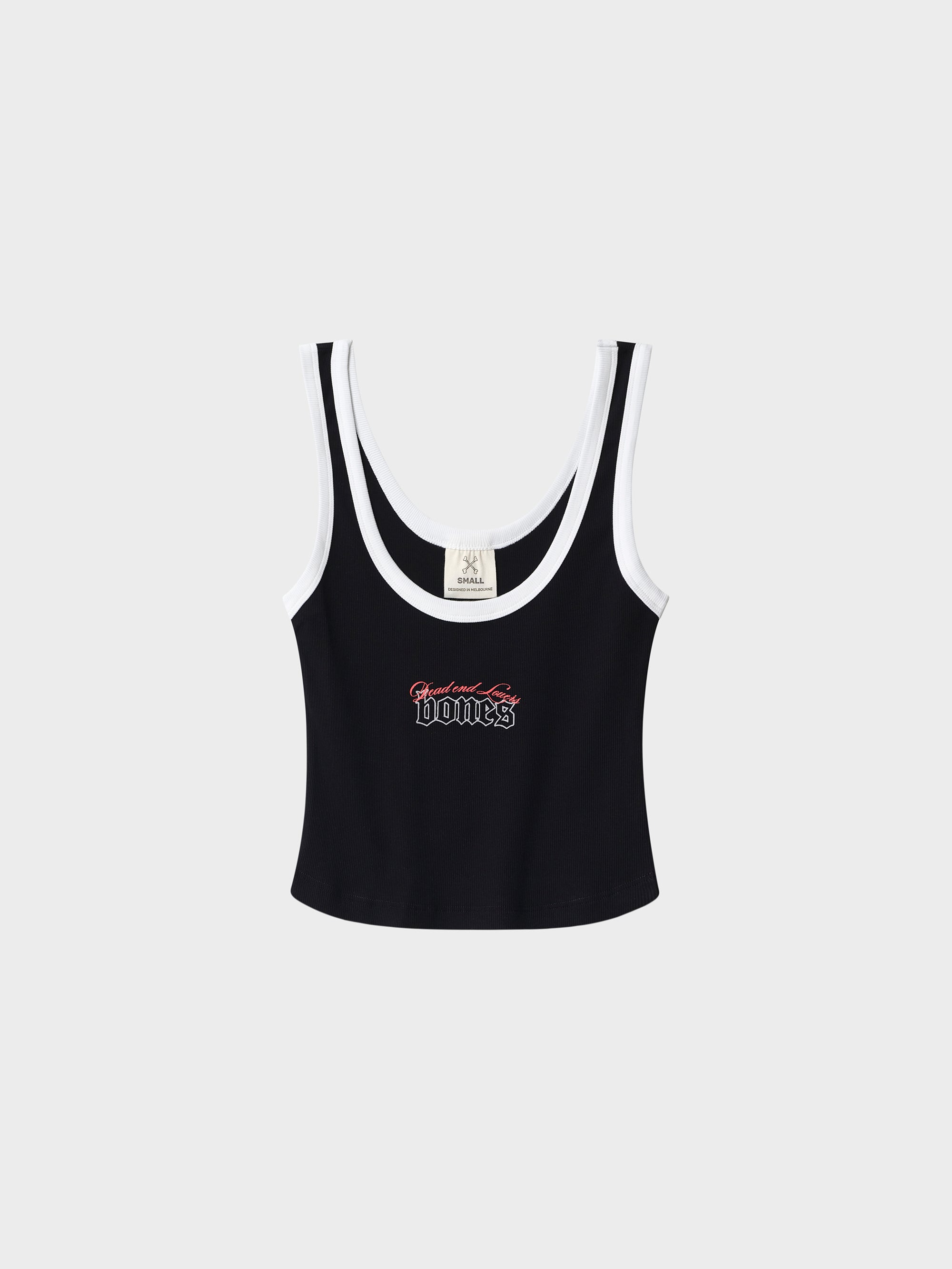 Love Letter Tank - Black/White