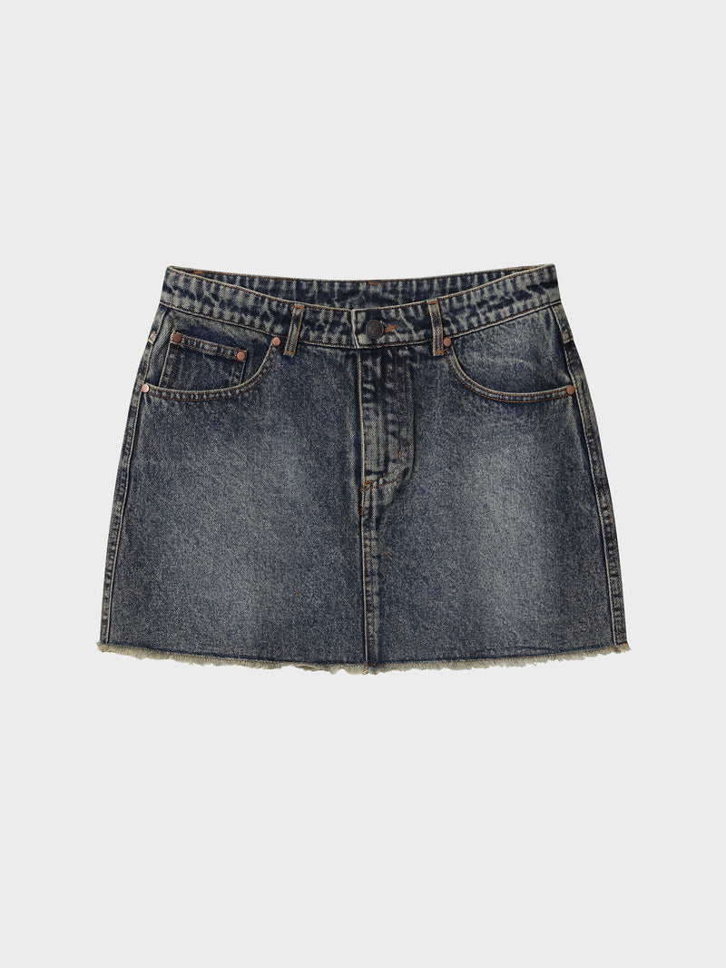 Dead End Skirt - Washed Denim