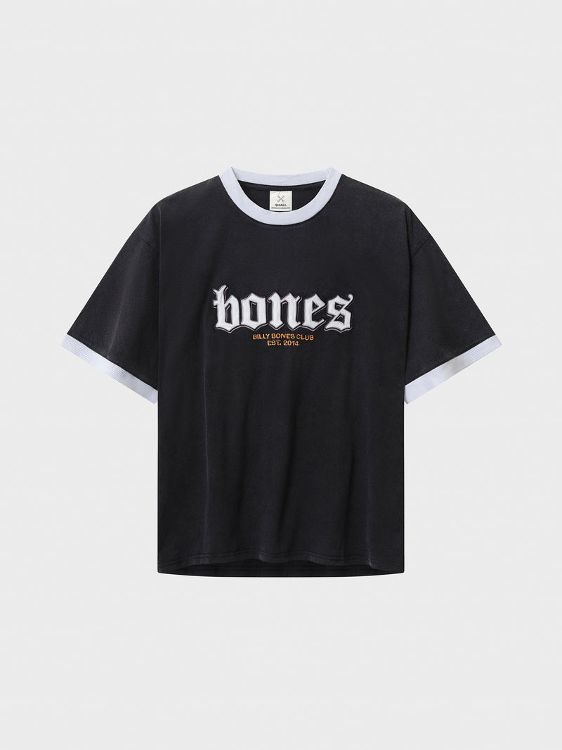Bones Classic Ringer Tee - Vintage Black/ White