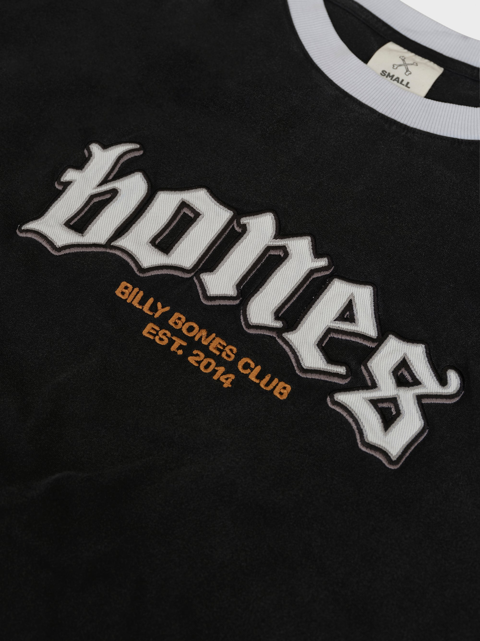 Bones Classic Ringer Tee - Vintage Black/ White