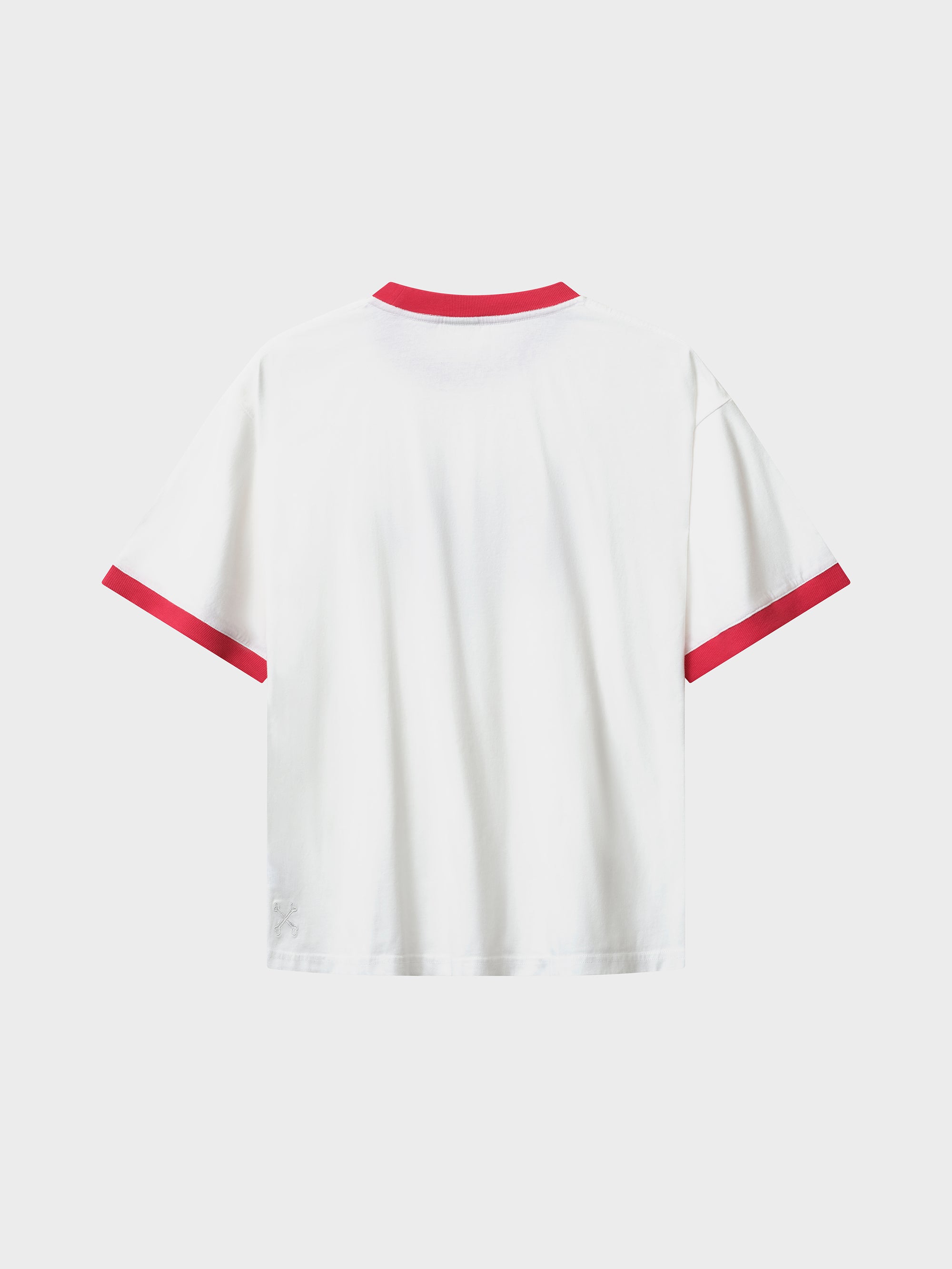 Bones Classic Ringer Tee - Vintage White/Red