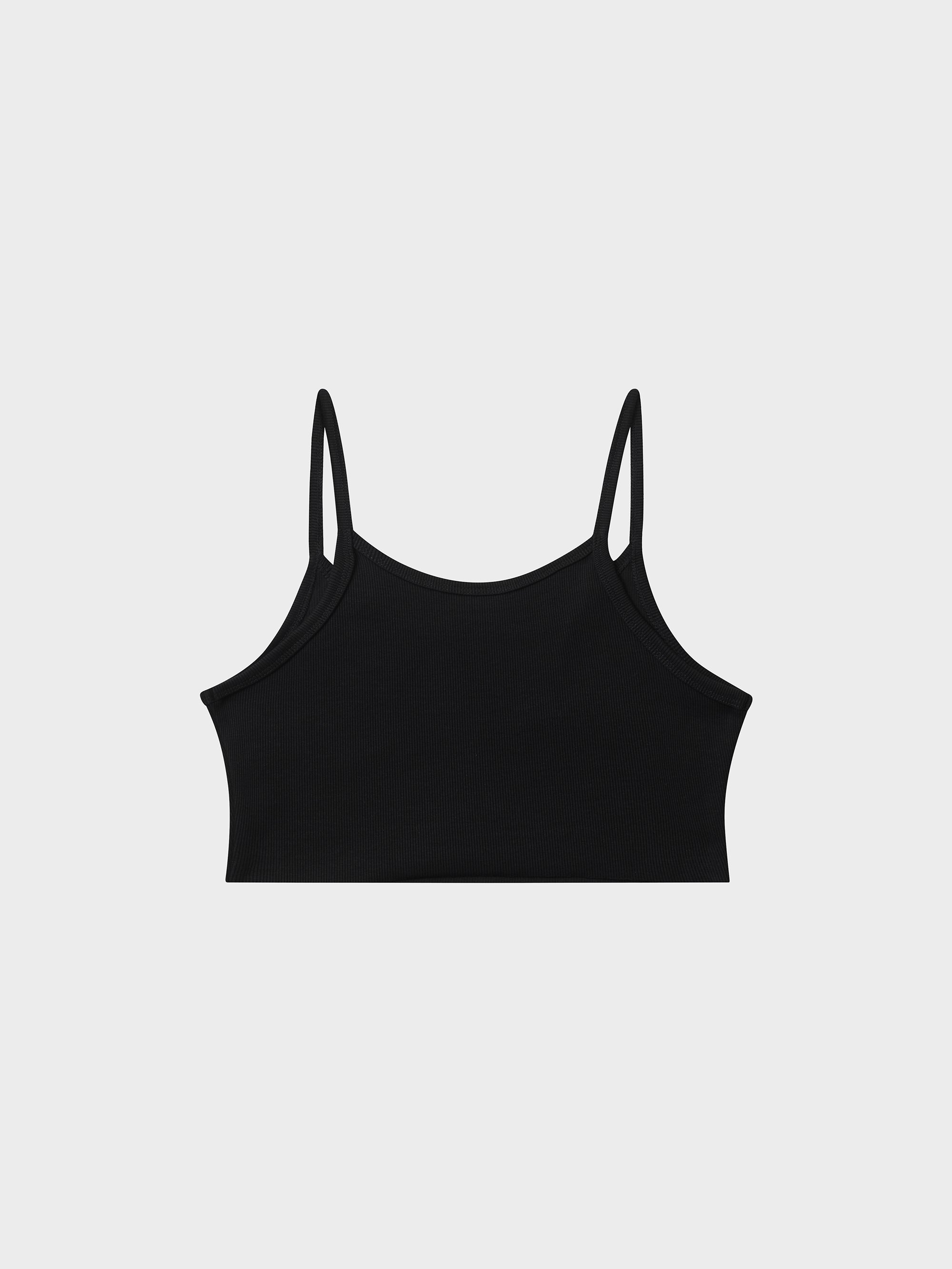 Bones Club Rib Crop - Vintage Black