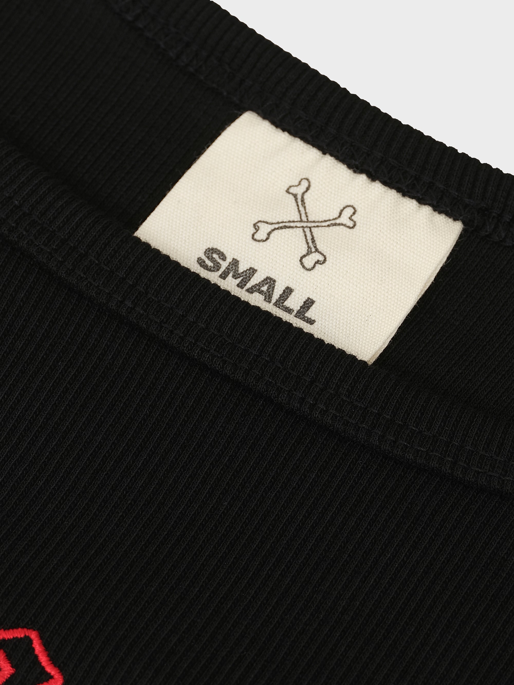 Bones Club Rib Crop - Vintage Black